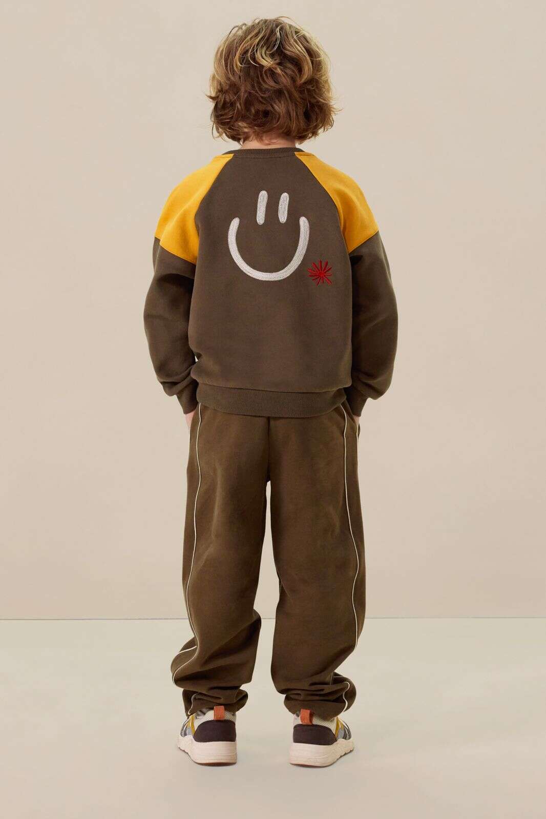 Donkergroene straight leg sweatpants