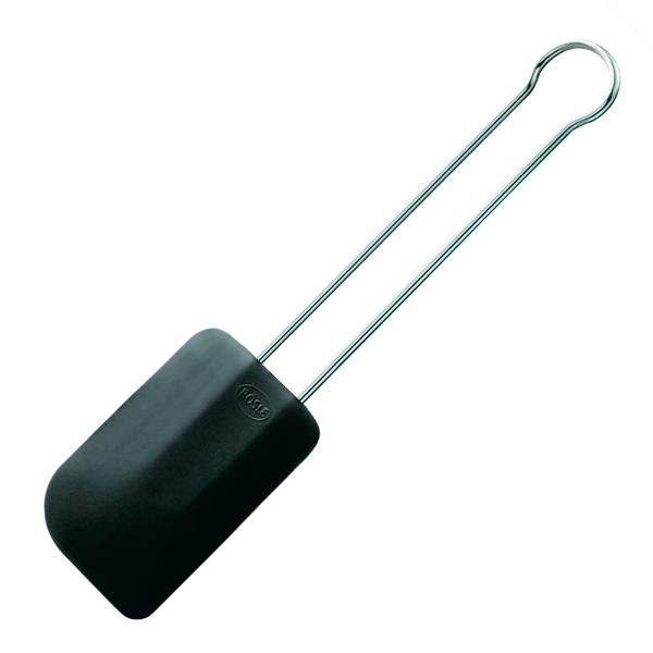 Slikkepott 32x7,5 cm stål/silikon svart