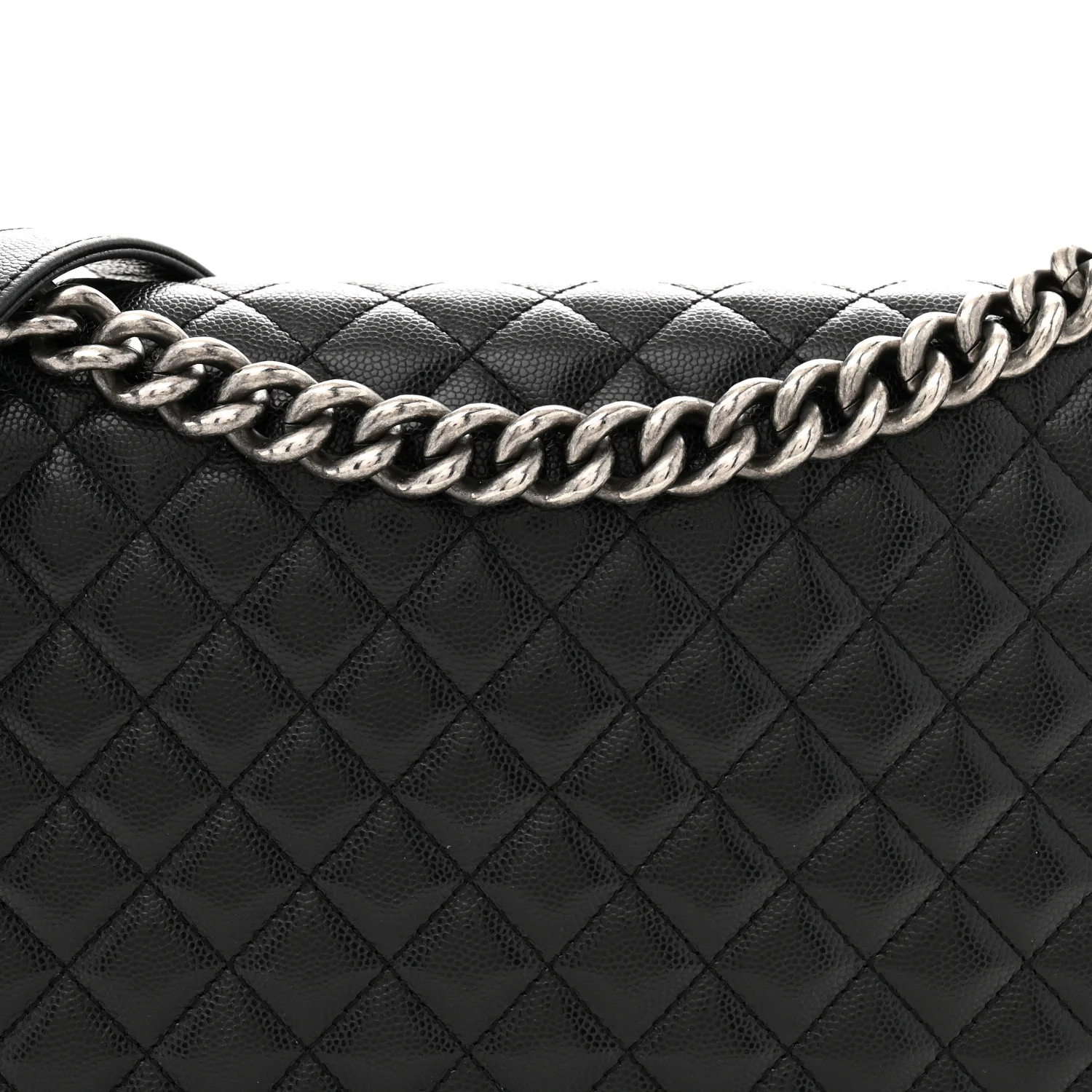 Caviar Quilted New Medium Boy Flap Black