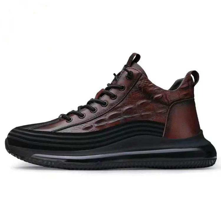 Chaussures Décontractées Homme en Cuir de Vachette avec Coussin d’Air