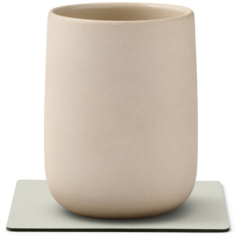 Square Nupo glassbrikke 10x10 cm linen