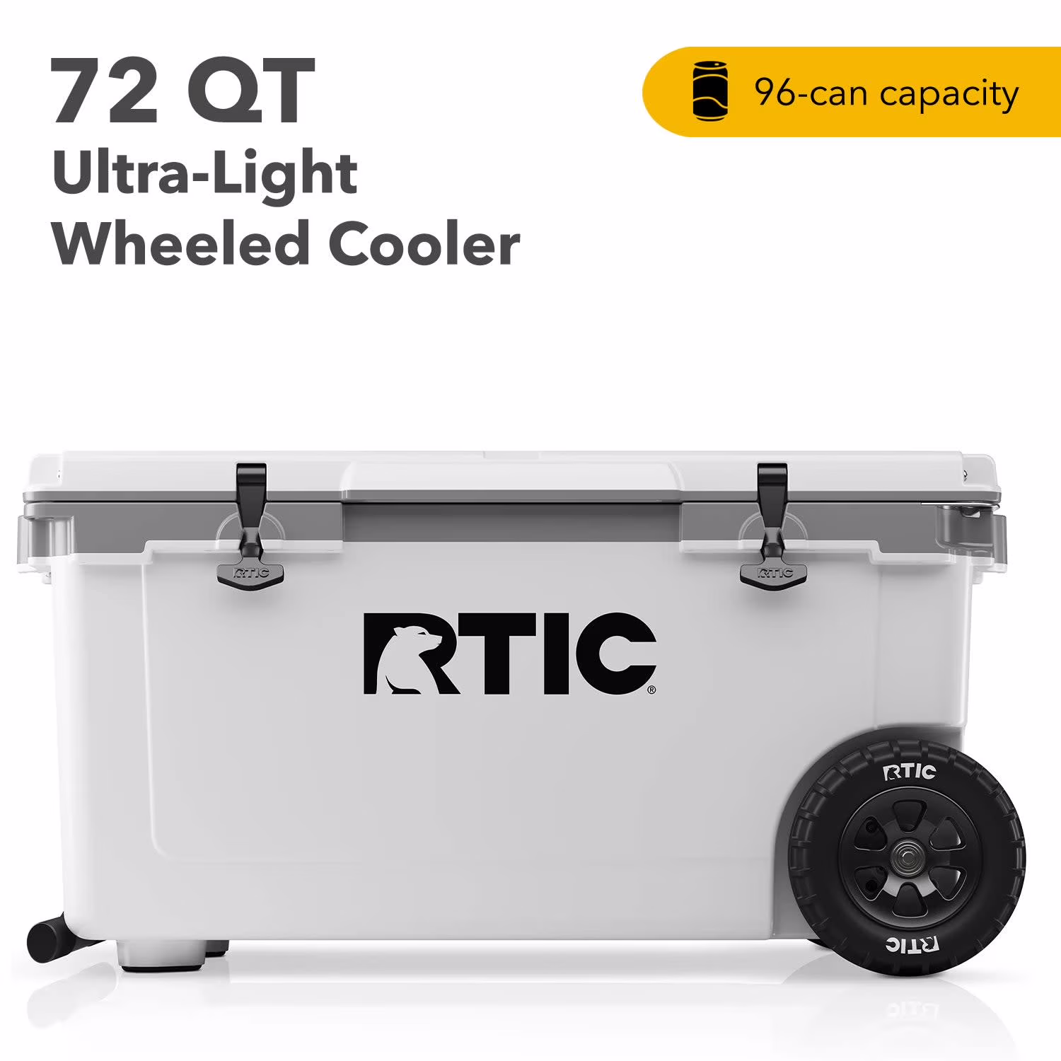 72 QT Ultra-Light Wheeled Hard-Sided Ice Chest Cooler, Fits 96 Cans, Dark Grey Cool Grey(Dark Grey Cool Grey) - Image 7