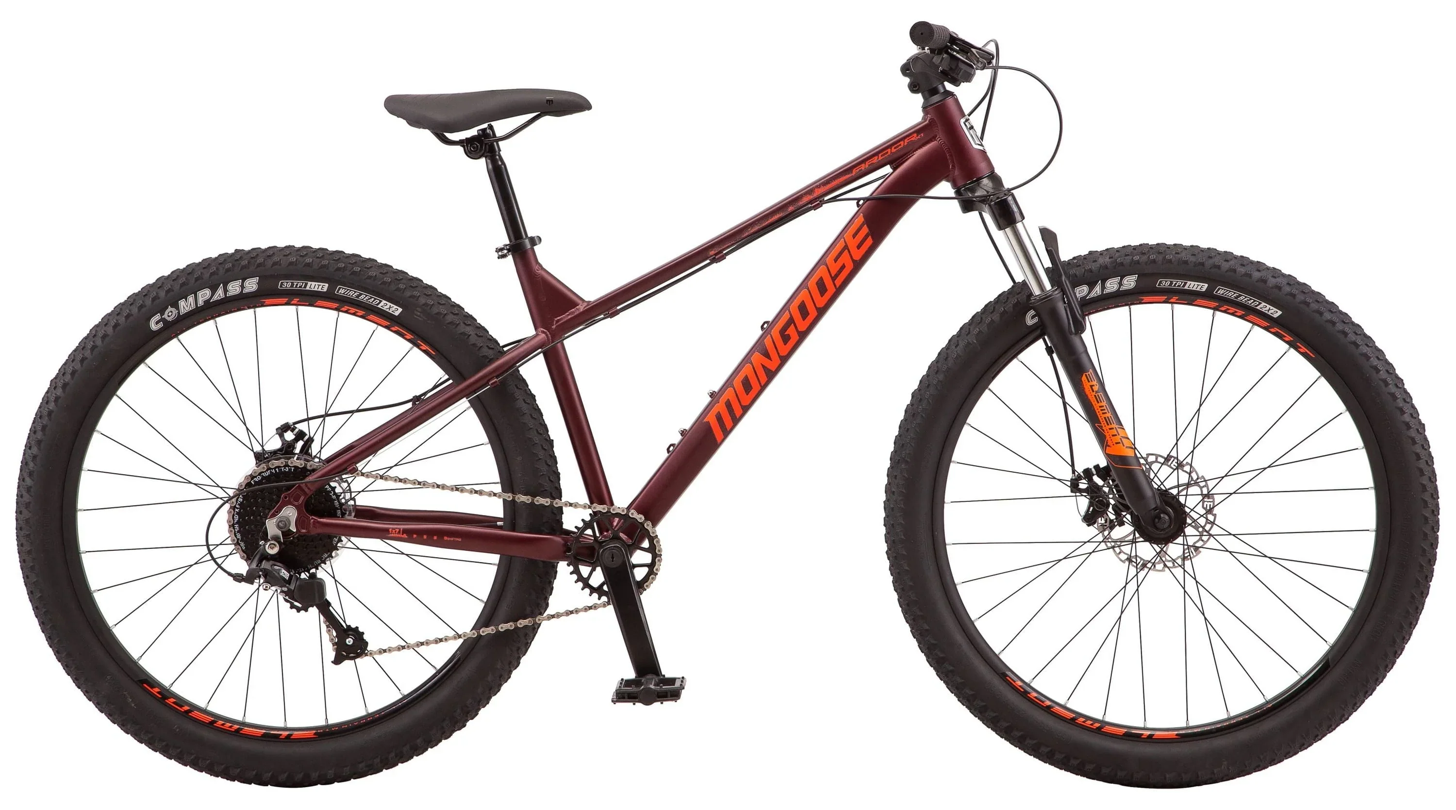 Mongoose 27.5 Ardor Mountain Bike, 7 Speeds, Maroon