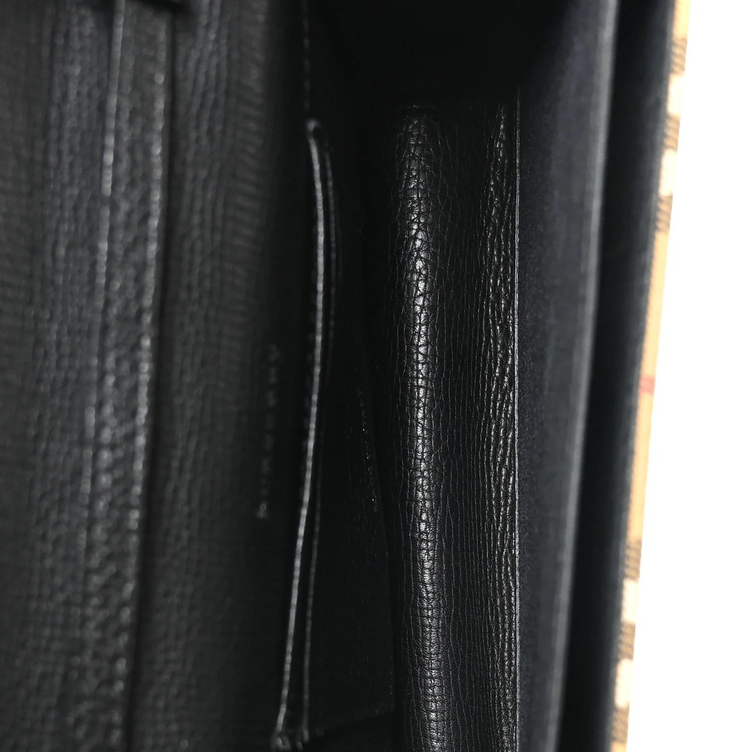 Derby Calfskin House Check Small Macken Crossbody Bag Black Archive Beige