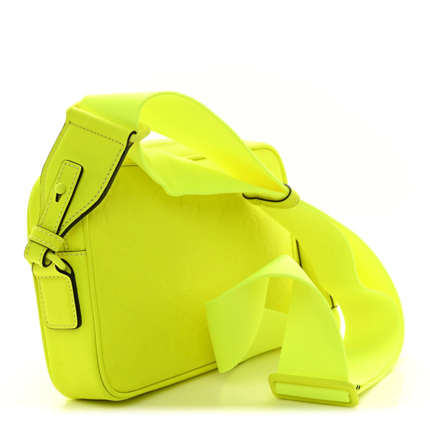 Rubber Effect Monogram GG Crossbody Bag Fluorescent Yellow