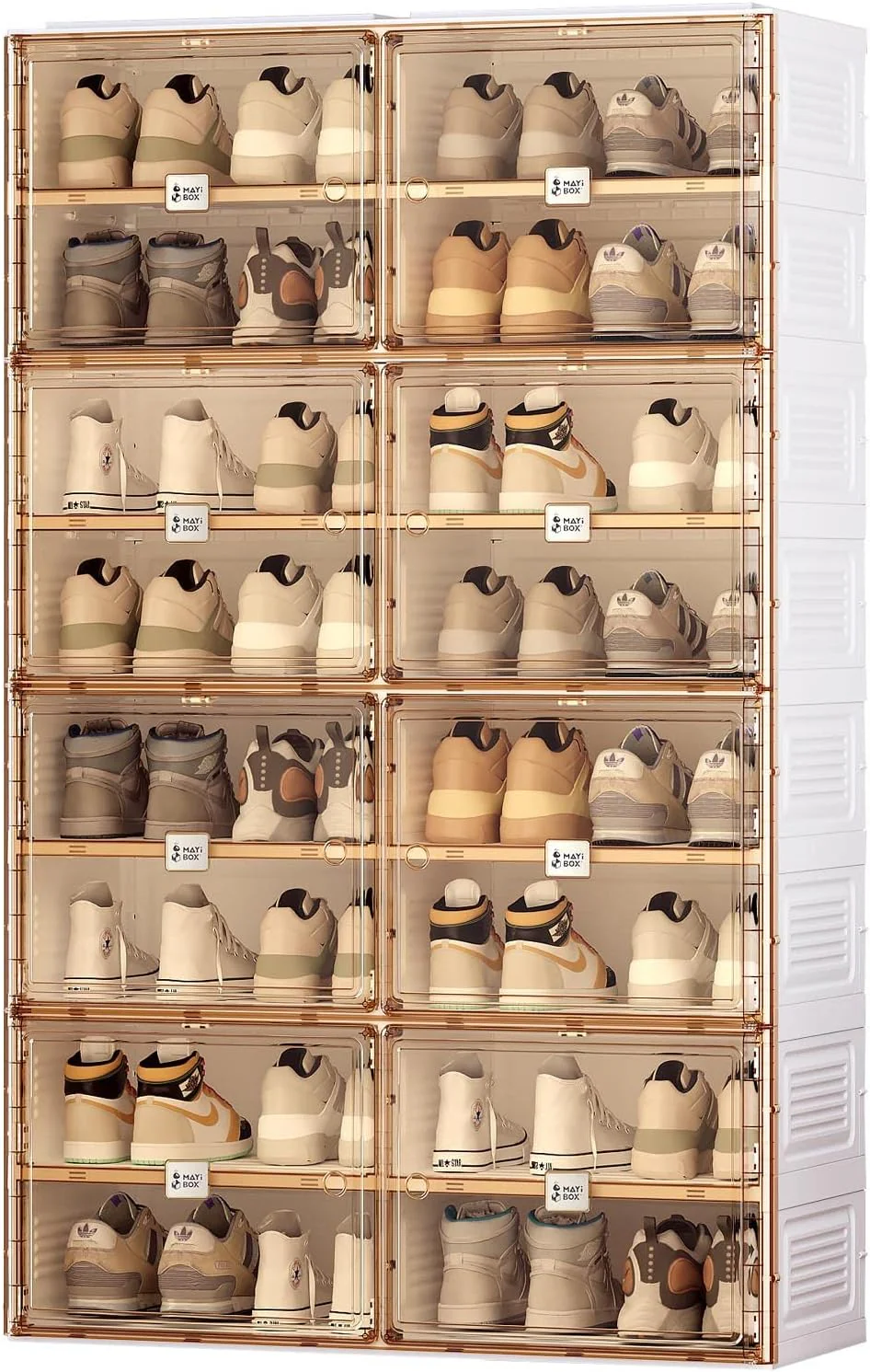 ANTBOX Organisateur de rangement portable pour chaussures et baskets, armoire à chaussures, bacs de rangement en plastique