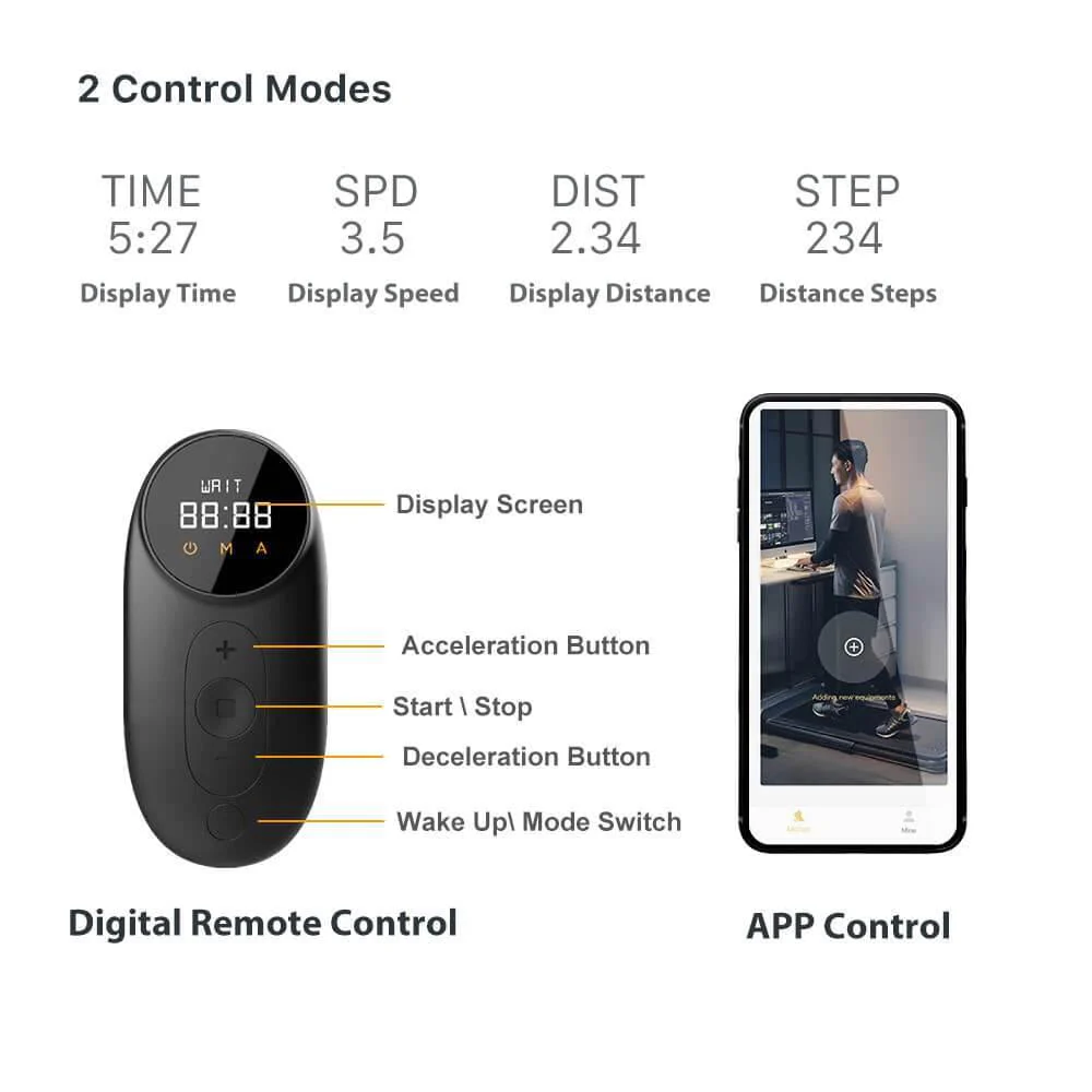 Folding Treadmill, Ultra Slim Foldable Treadmill Smart Fold Walking Pad Portable Safety Non Holder Gym and Running Device P1 Grey 0 5 3 72MPH Image 6