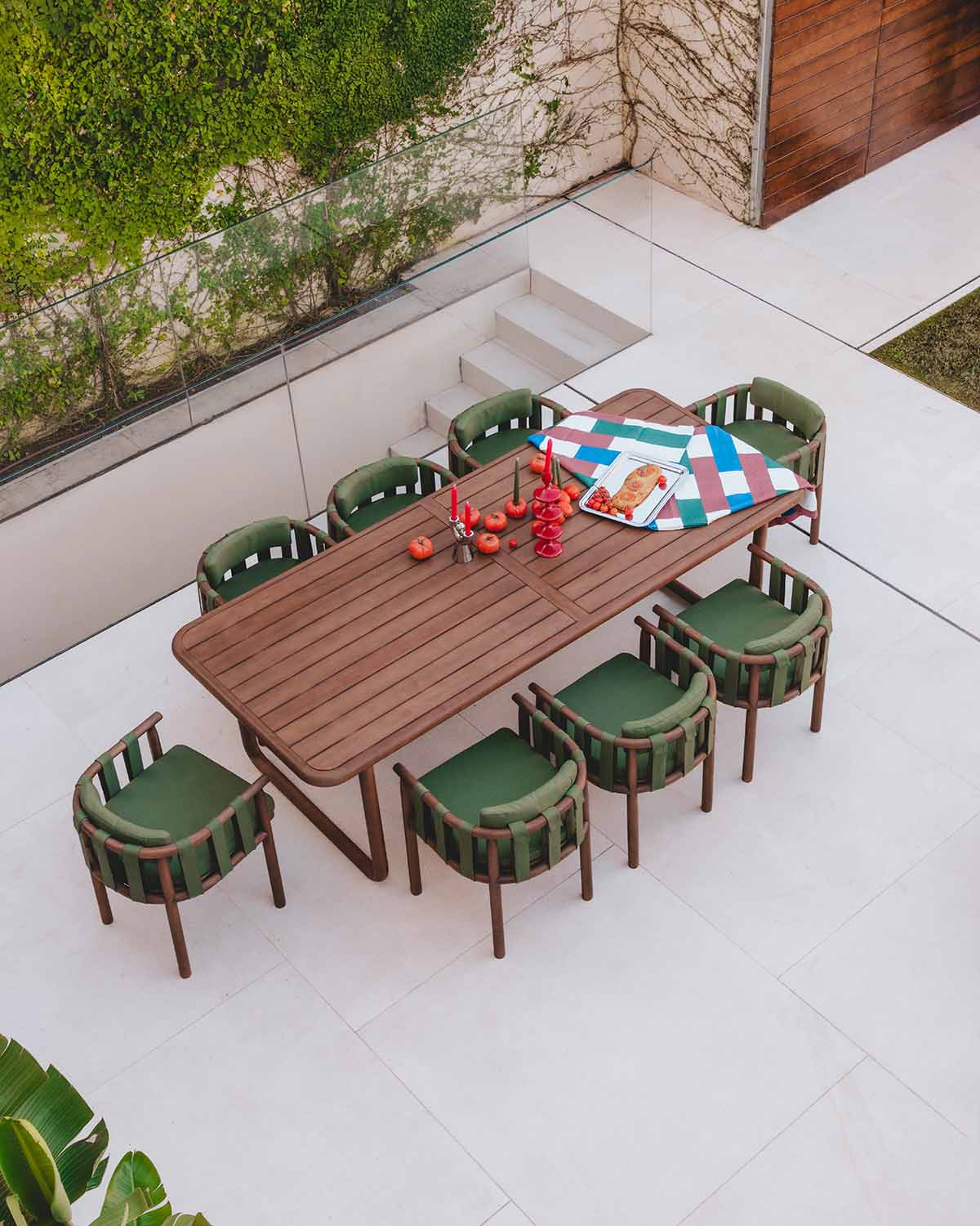 Edvard - Mesa de Exterior Rectangular de Madera de Eucalipto (240x100 cm) Edvard