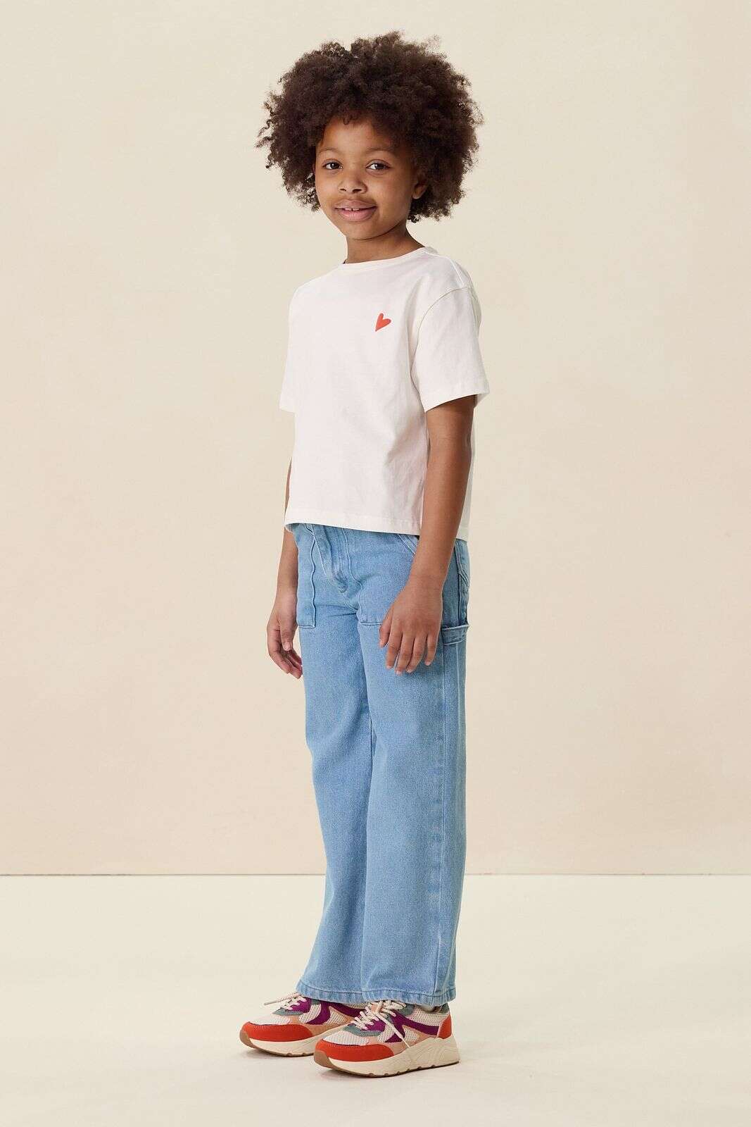 Wit oversized T-shirt met print