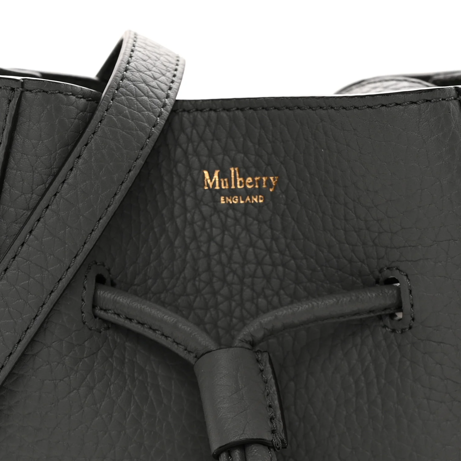 Heavy Grain Calfskin Mini Millie Charcoal