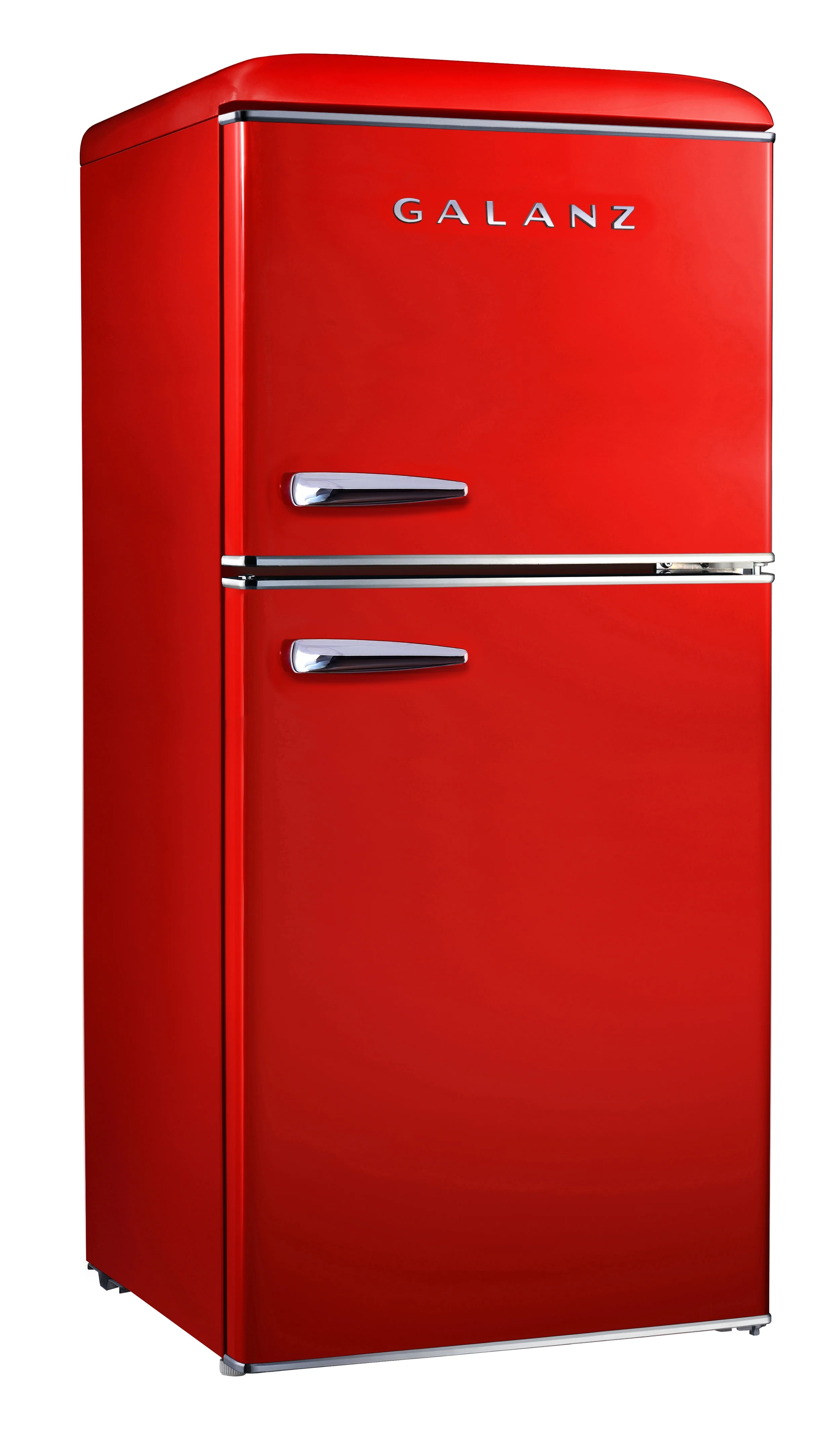 4.0 cu ft Retro Two Doors Refrigerator, Red - Image 4