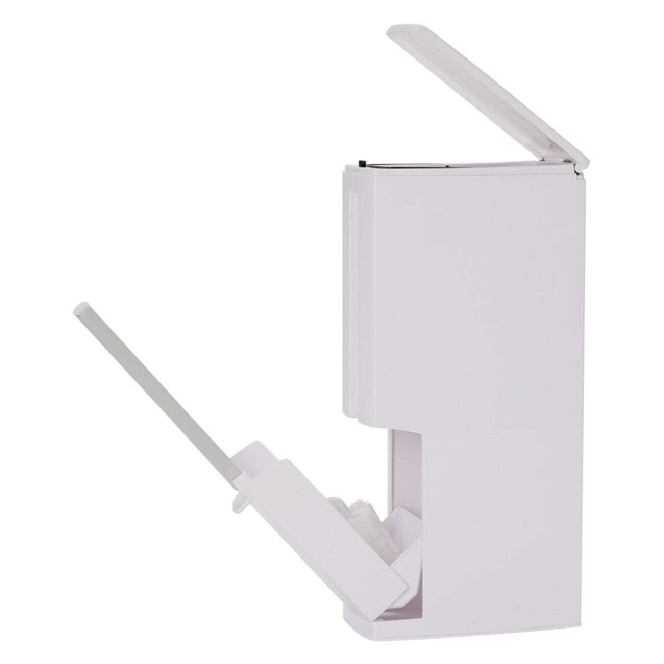 Poubelle brosse WC blanche