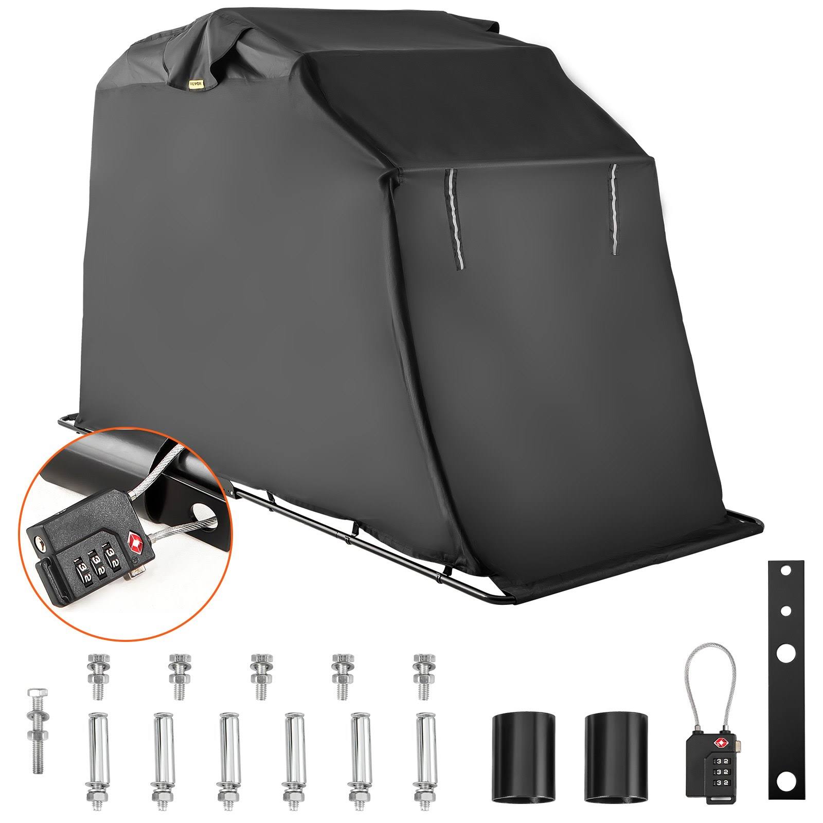 VEVOR Motorcycle Shelter Waterproof Motorcycle Cover Heavy Duty Motorcycle Shelter Shed 600D Oxford Motorbike Shed Anti-UV 106.3