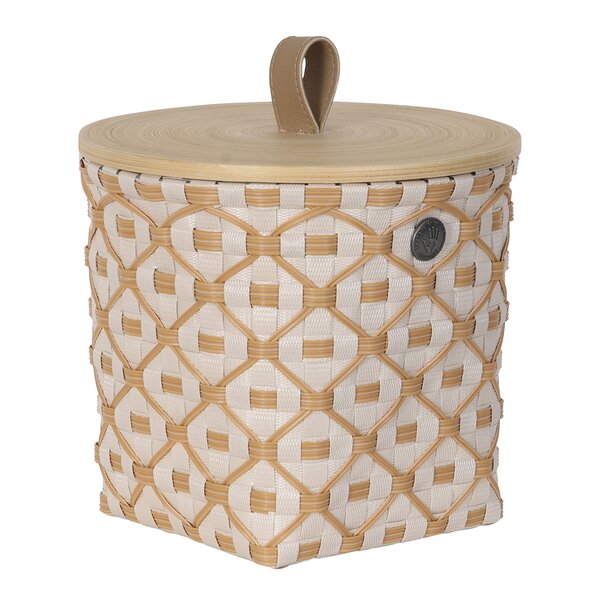 Ivy & Rose liten kurv m/lokk 20x19 cm champagne