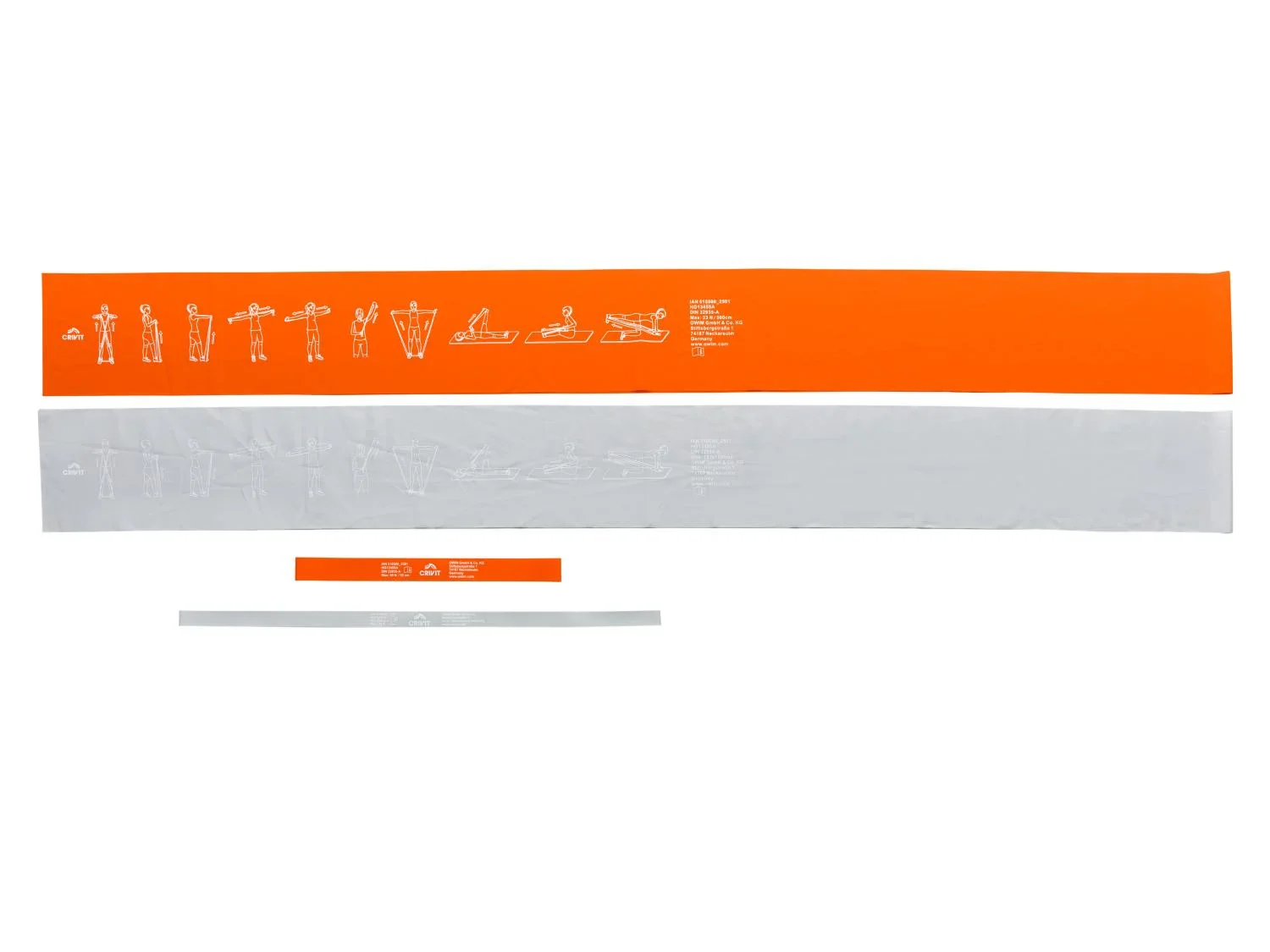 CRIVIT Set de 4 lastiques de musculation
