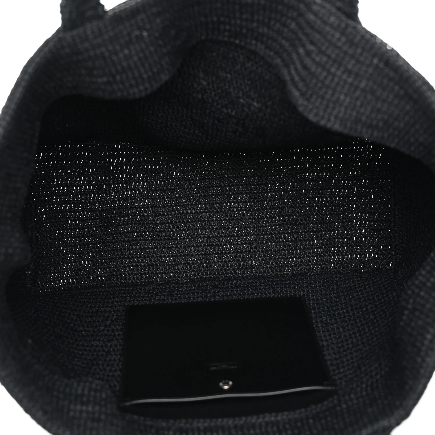 Raffia Wide Tote Black