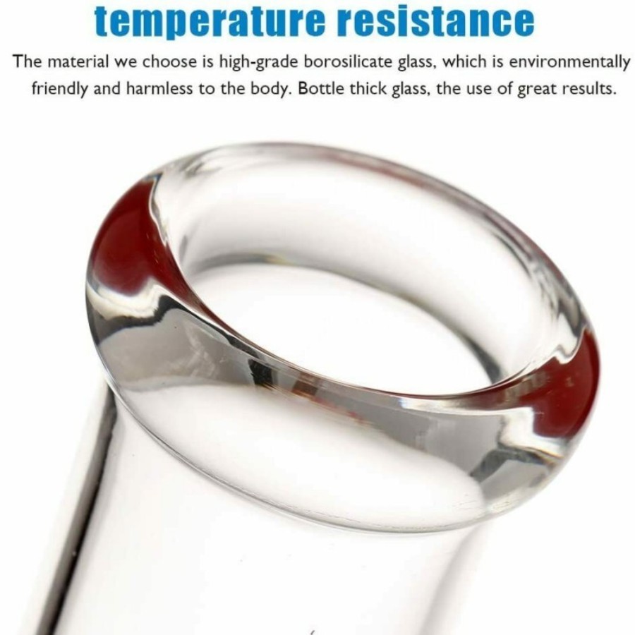 Thick borosilicate glass rim of the red tree beaker bong showing heat resistance