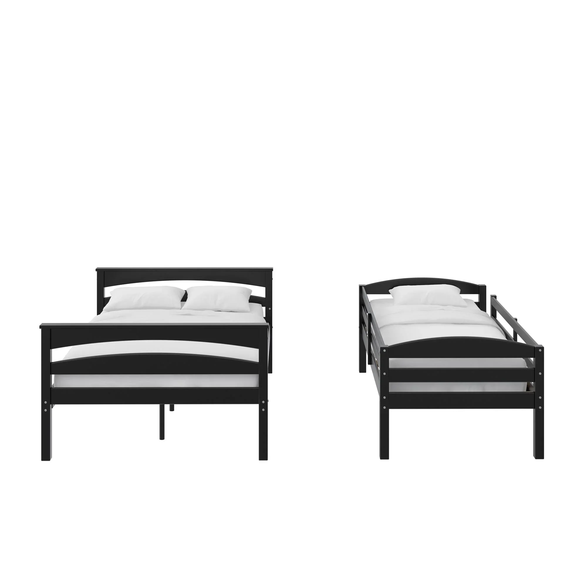 Better Homes & Gardens Leighton Kids' Convertible Twin-Over-Full Bunk Bed, Gray