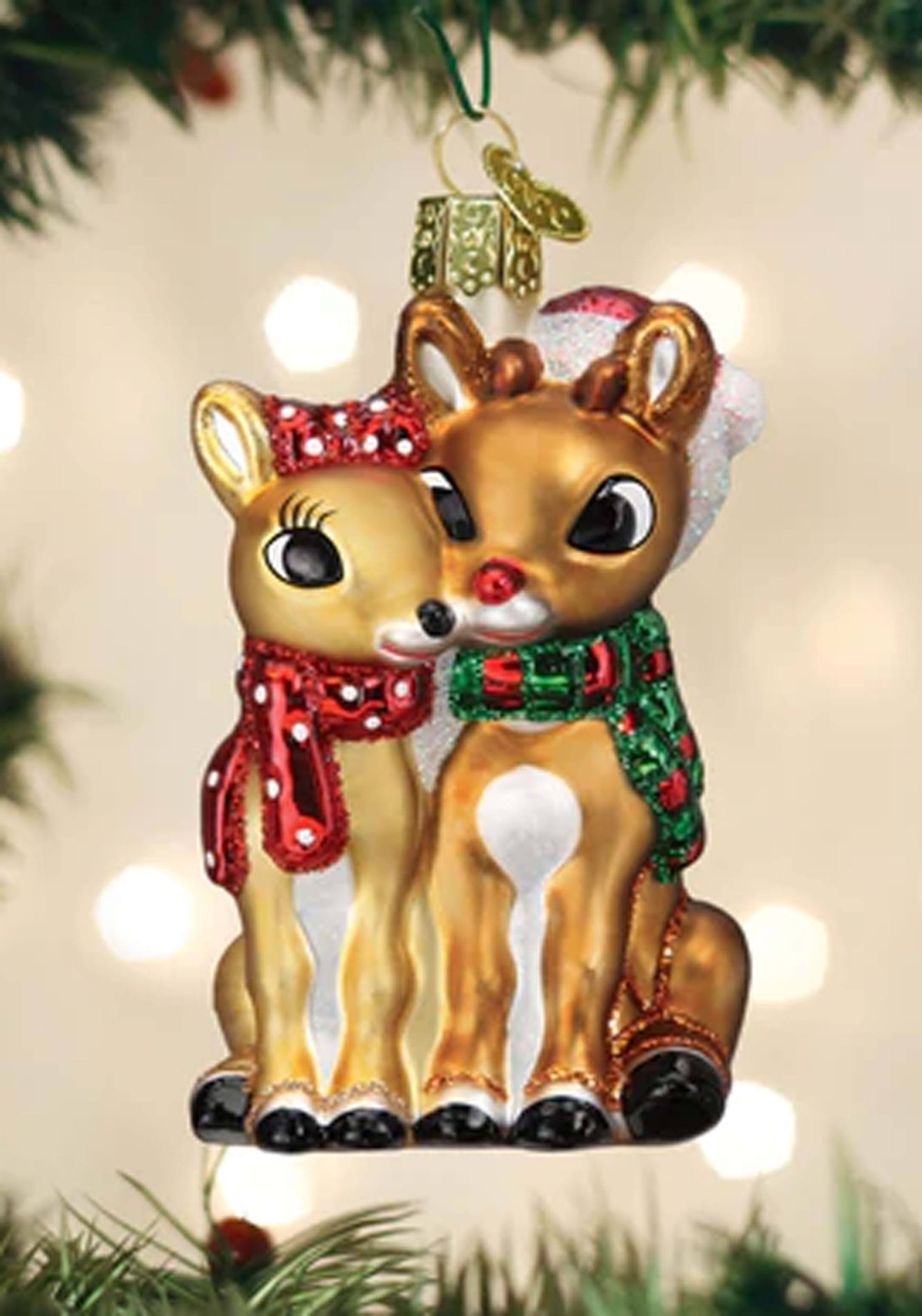Old World Christmas Rudolph and Clarice Ornament
