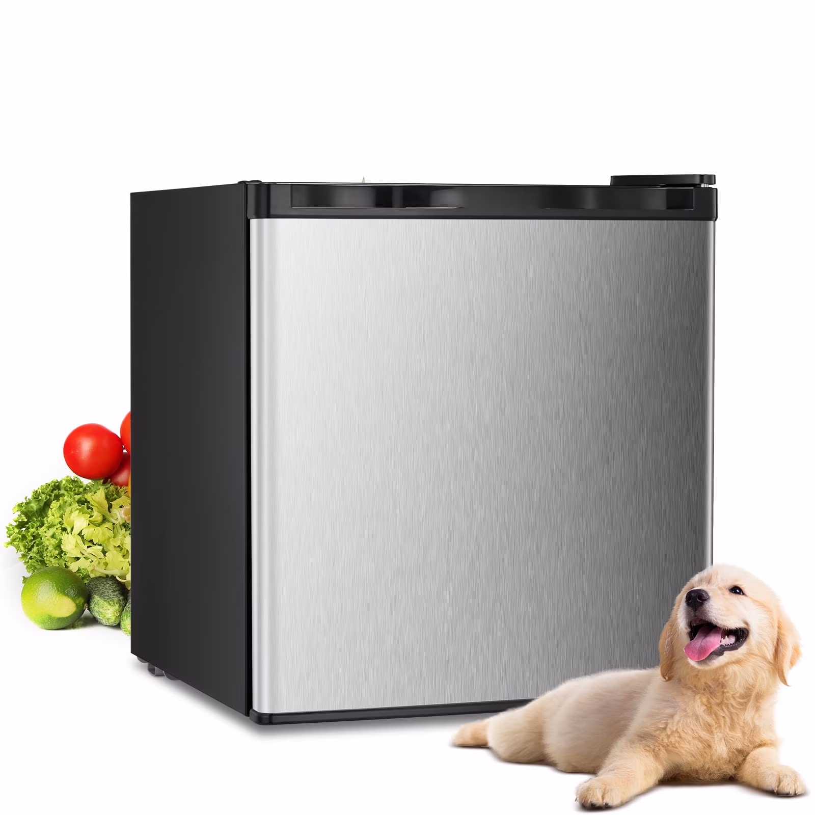 Upright Freezer, 1.2cu.ft Mini Freezer with Adjustable Thermostat Removable Shelves, Stand Up Freezer for Home/Office/Dorm, White(White) - Image 3