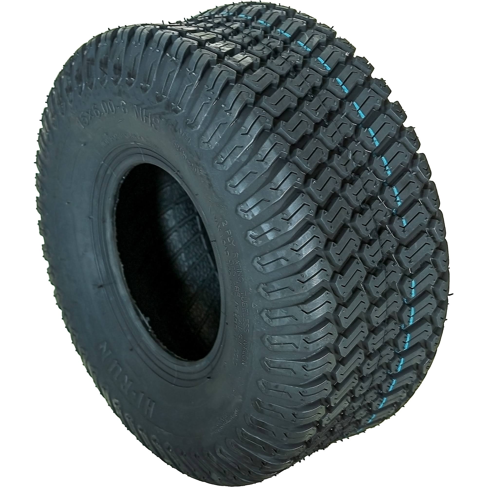 Hi-Run Lawn/Garden Tire, 15x6.0-6, 2 Ply, Turf