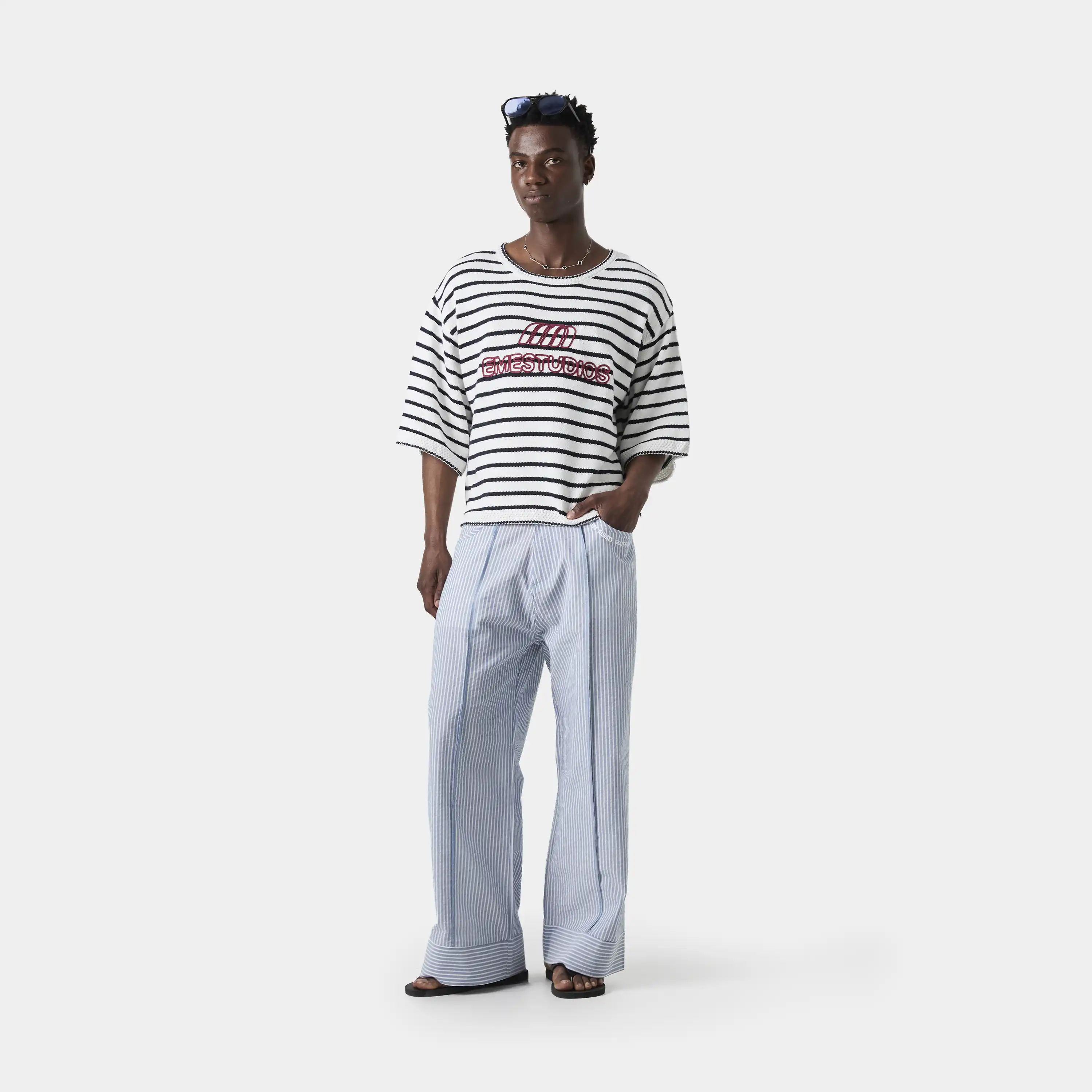 Striped Frost Baggy Pants