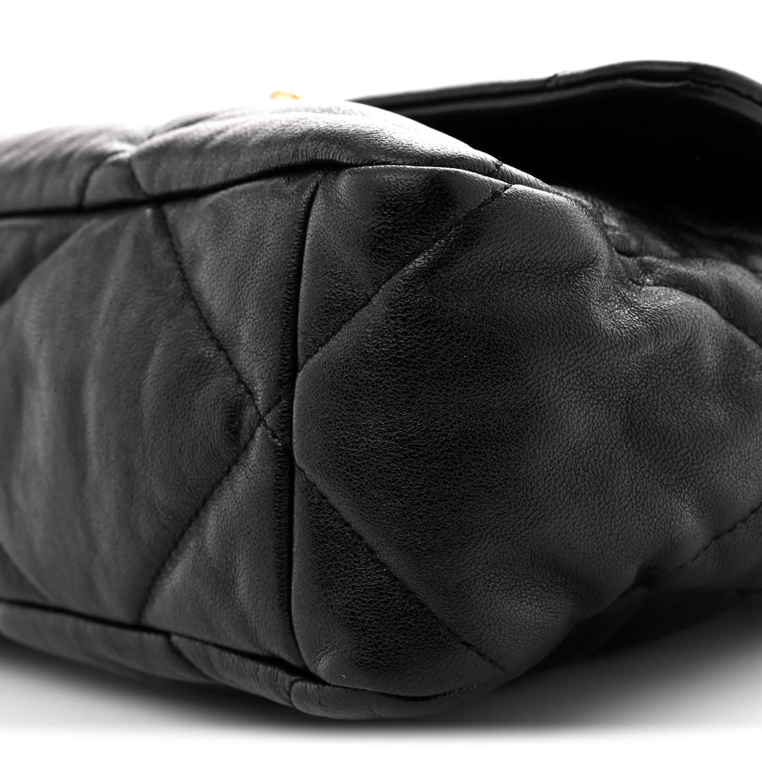 Goatskin Quilted Large Chanel 19 Flap Black