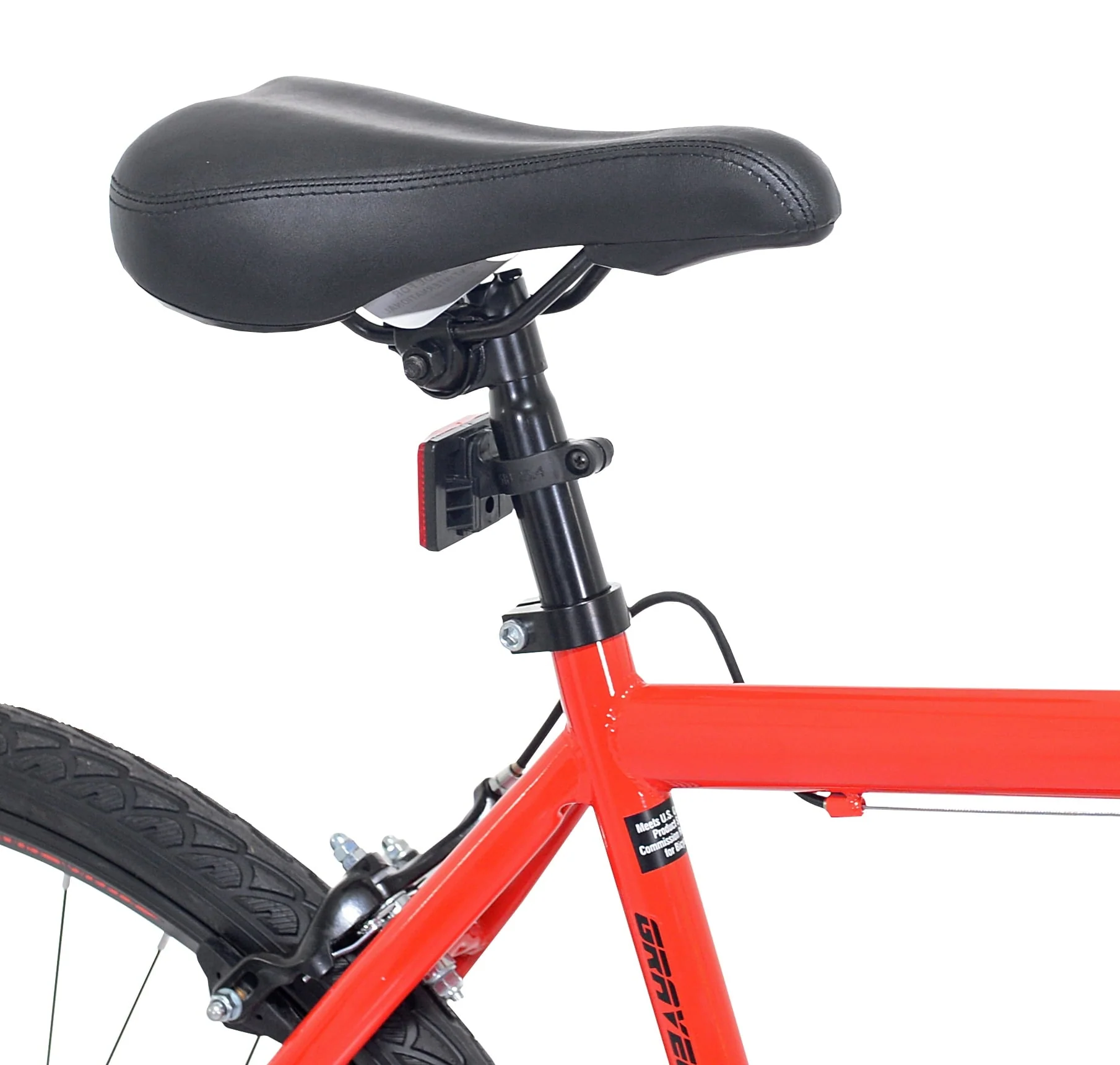 700c Dirt Runner Men's Gravel Bike, 14 Speed, Neon Red / Orange - Image 5