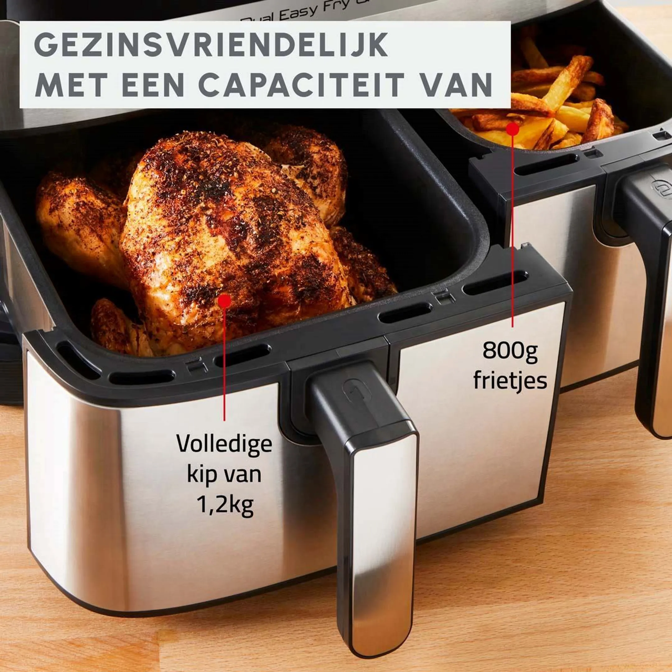 Moulinex Airfryer Dual Easy Fry & Grill EZ905D20
