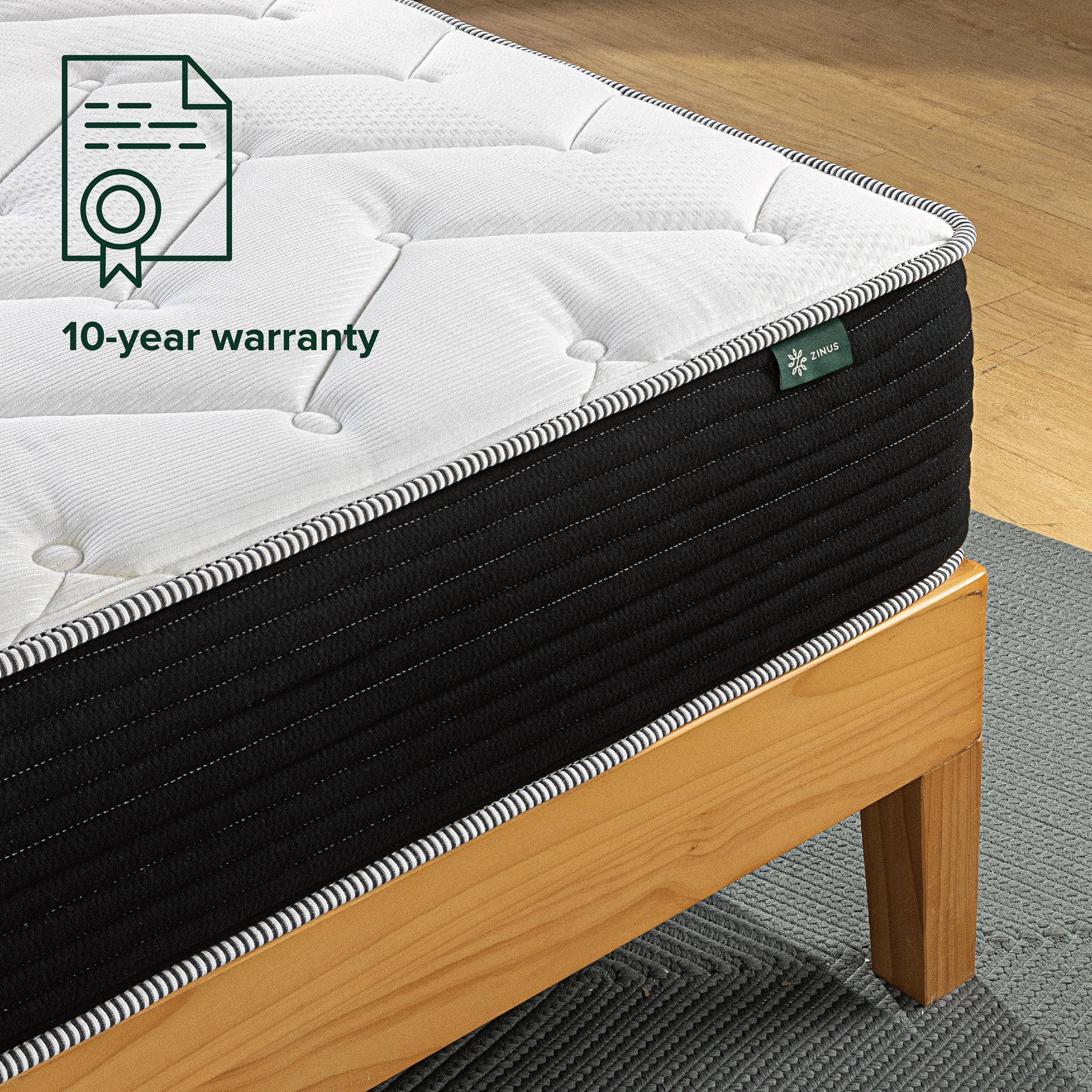 Sensations by Zinus 10�� Classic Pocket Spring Hybrid Mattress, Full