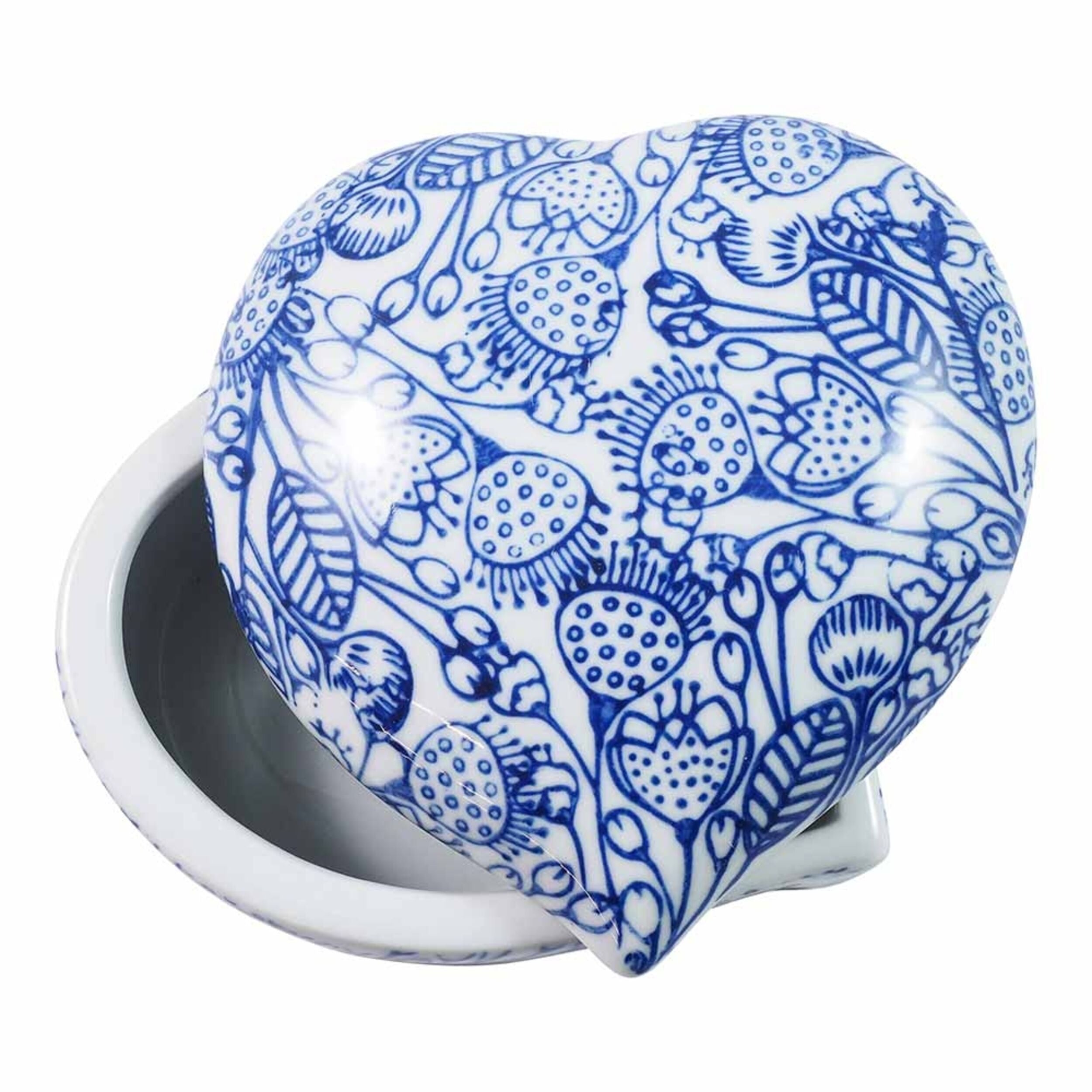 Claymont Blu Leaf Box 11.5x12x6cm