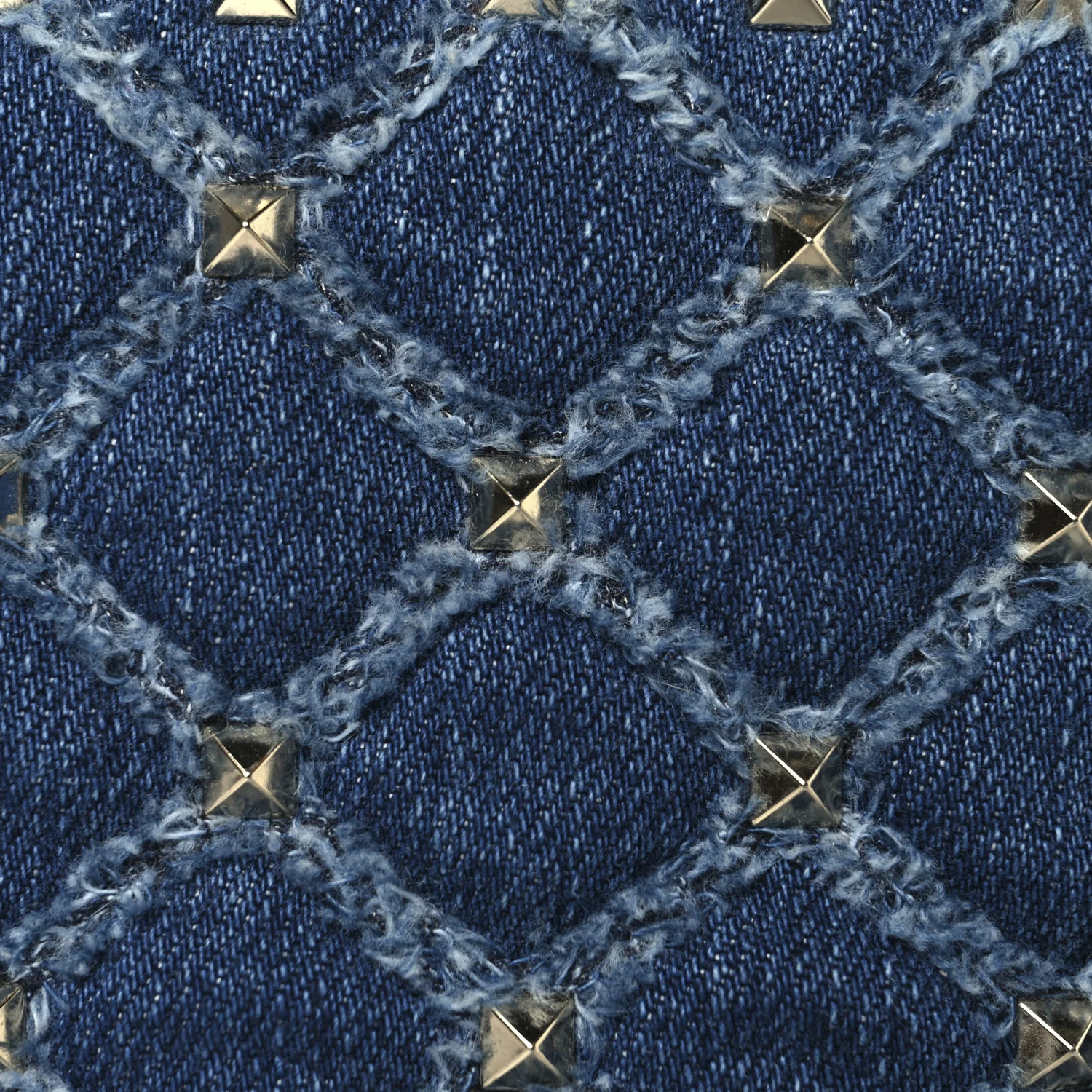 Denim Rockstud Spike Belt Bag 95 Denim