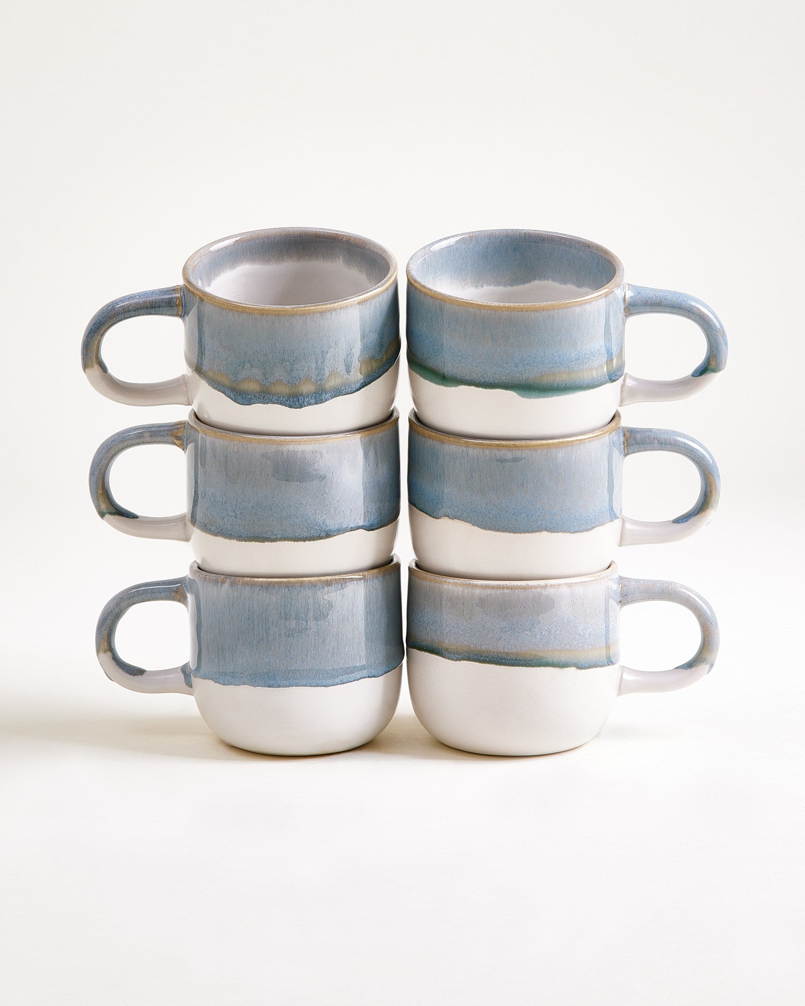 COIMBRA - SMALL MUG GRAY-BLUE SET OF 6