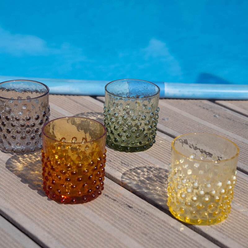 Hobnail vannglass 15 cl citrine