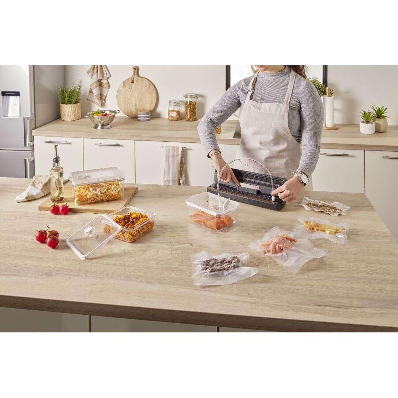 Boîte de conservation sous vide 1L - 18,5x16,5xH6,2cm