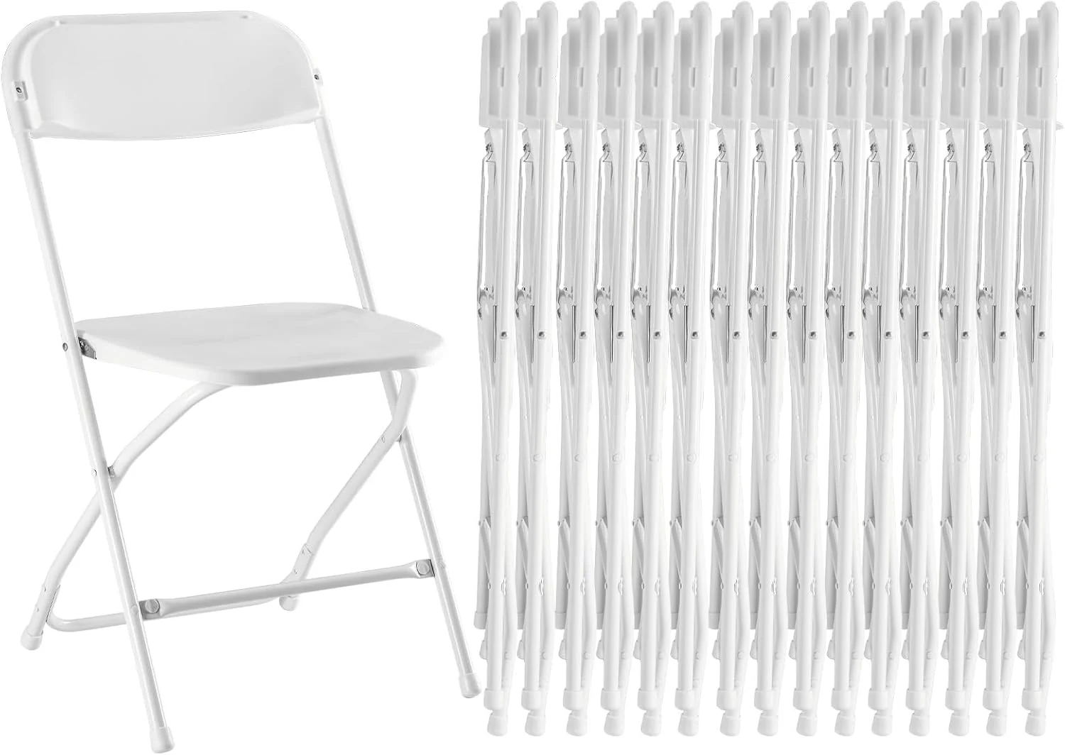 Lot de 12 chaises pliantes Sweetcrispy, chaises pliantes rembourrées en cuir, chaises pliantes robustes en métal