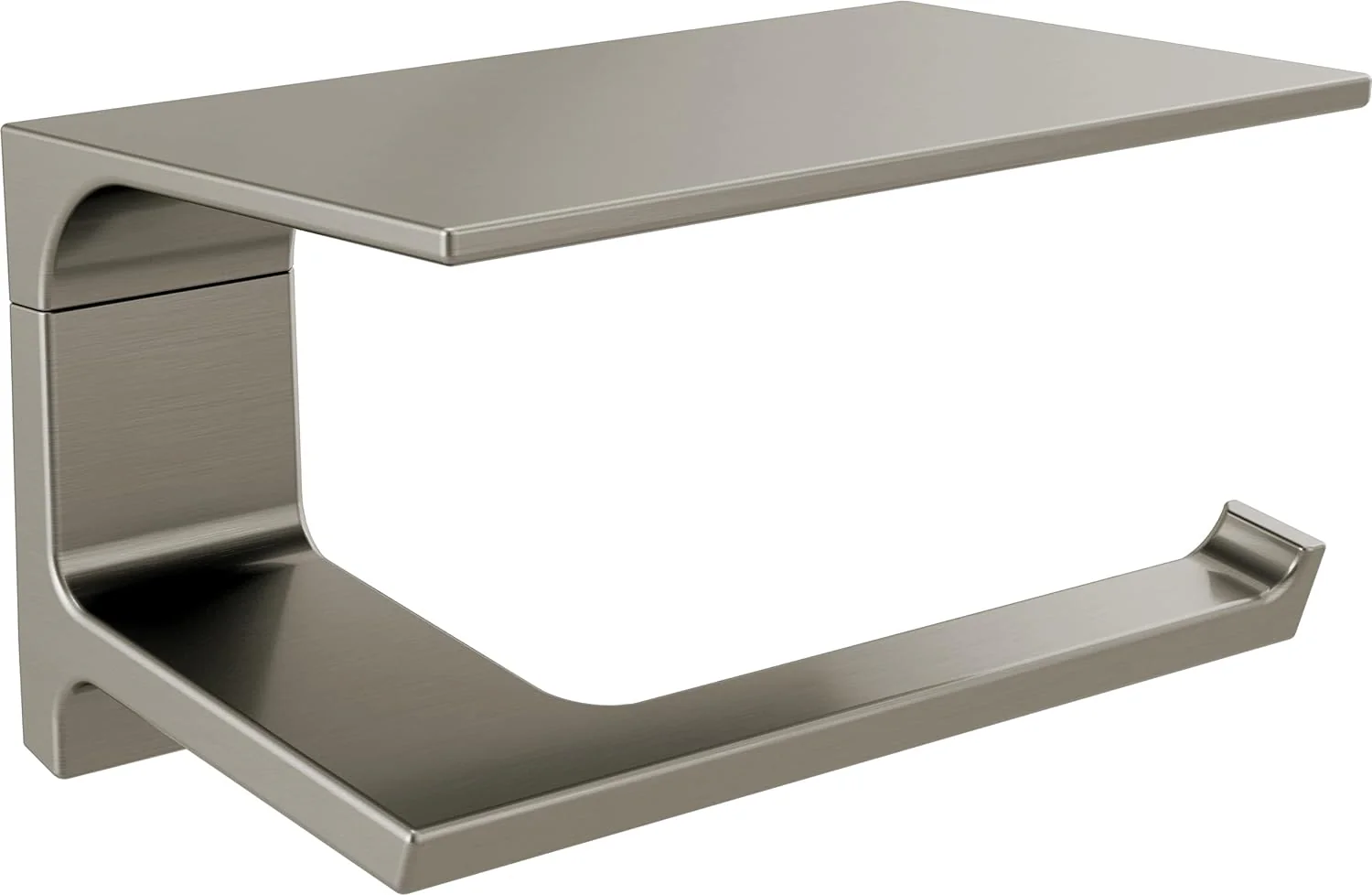 Pivotal Toilet Paper Holder With Shelf, Polished Nickel, Bathroom Accessories, 79956-PN