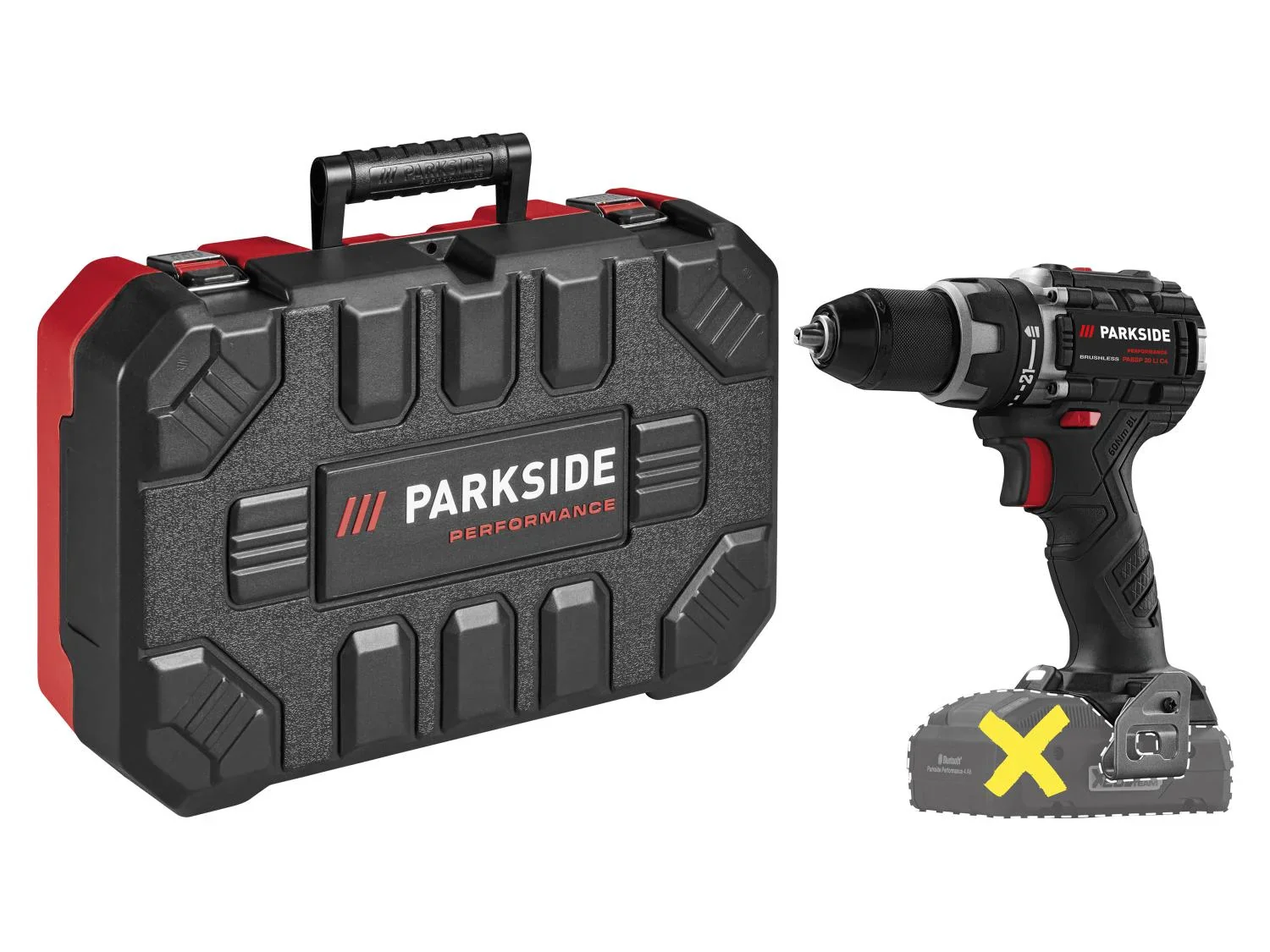 PARKSIDE PERFORMANCE Perceuse-visseuse sans fil PABSP 20 Li C4, 60 Nm, 20 V