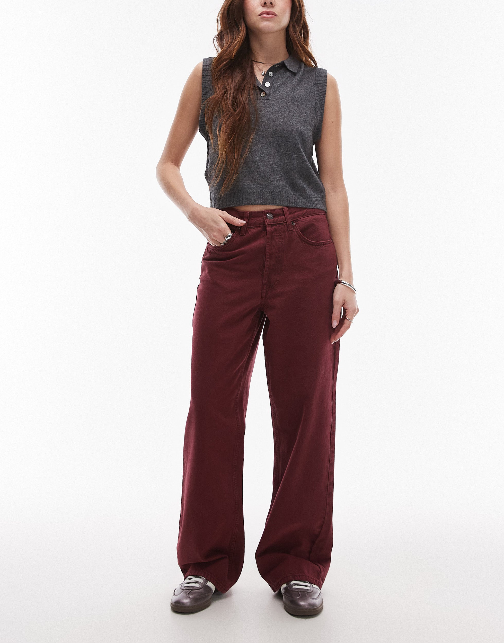 VERO MODA® TOPSHOP Mid waist Wide Leg Fit Jeans