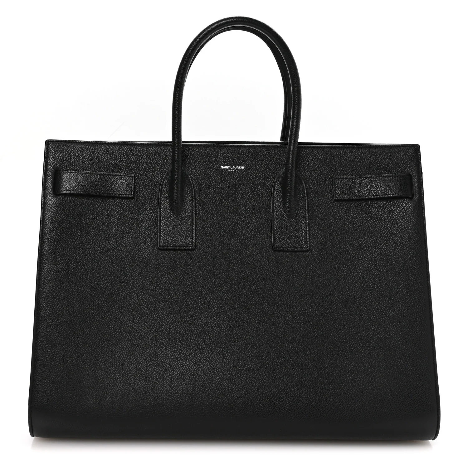 Grained Calfskin Large Sac De Jour Carryall Black