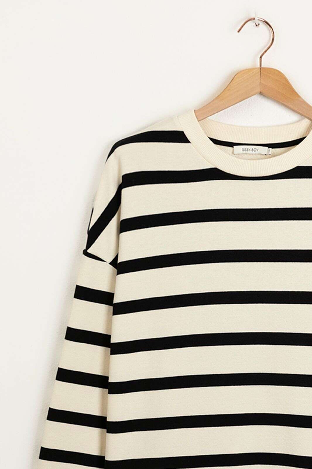 Off-white oversized gestreepte sweater