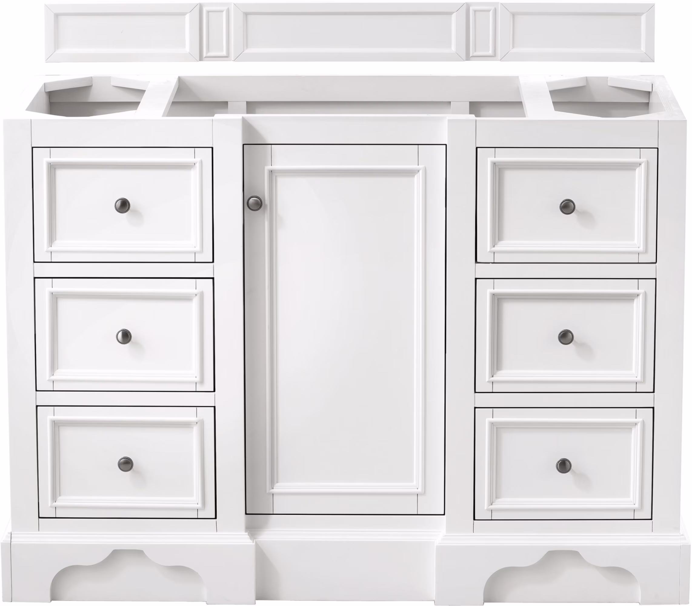 825-V48 De Soto 50" Single Free Standing Wood Vanity Cabinet Only -(Bright White)