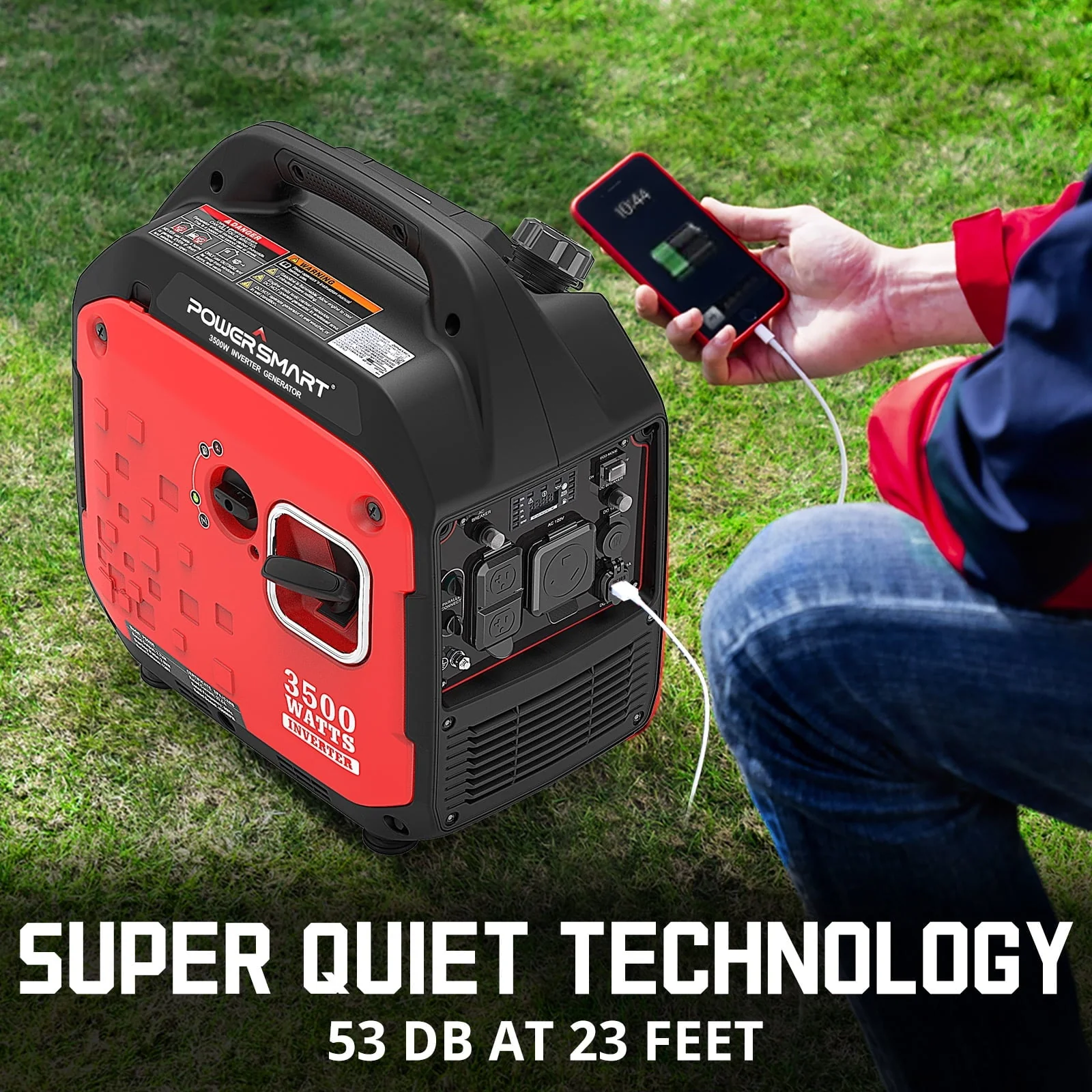 Gasoline Portable Generator, 3500W Gas Powered Inverter Generator,for Outdoor Camping Travel, PS5035(2350W) Image 2