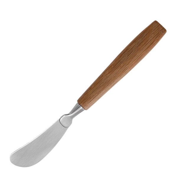 Eik smørekniv 18 cm stål/eik