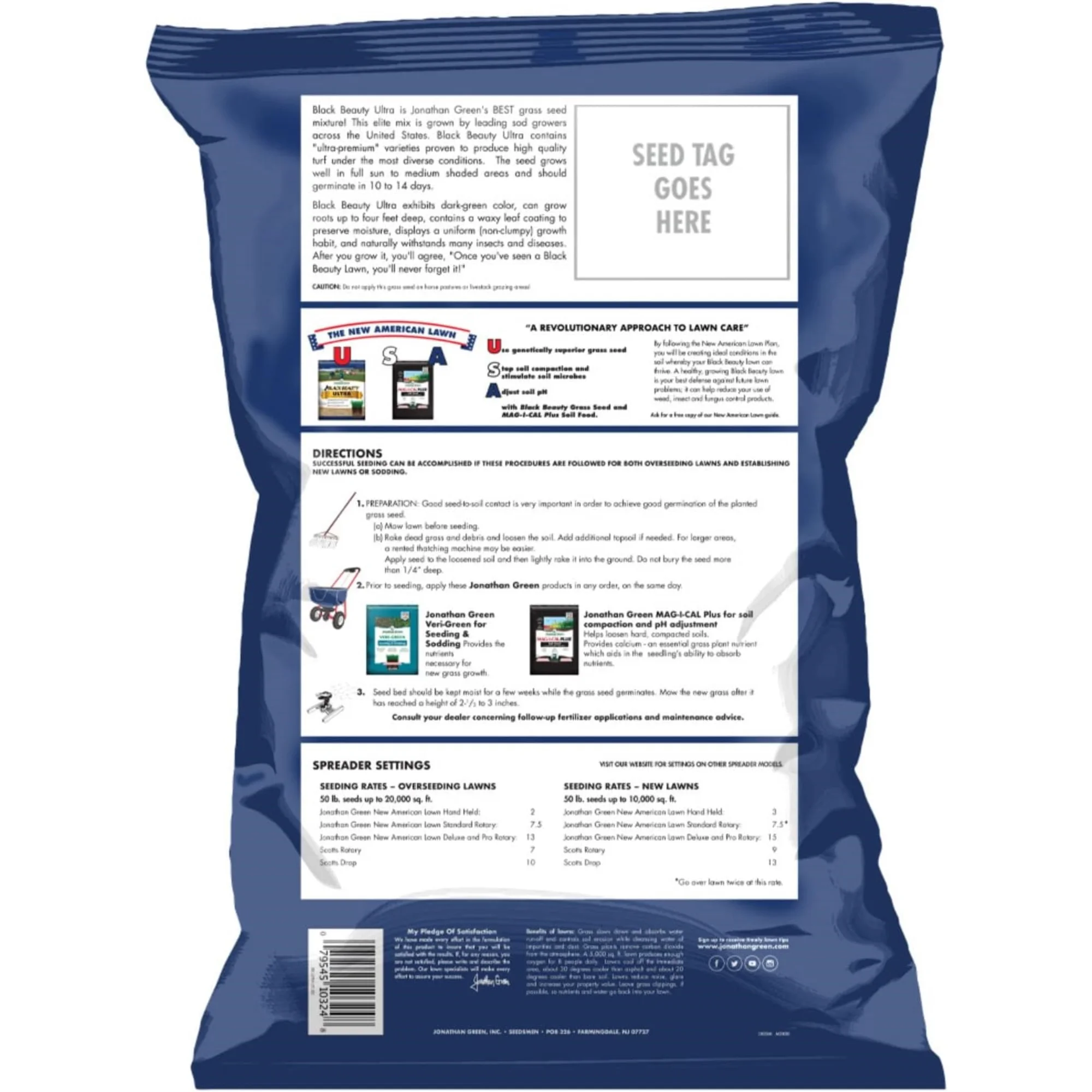 Black Beauty Ultra Tall Fescue Grass Seed, 50 lb Dark Green Turf - Image 2