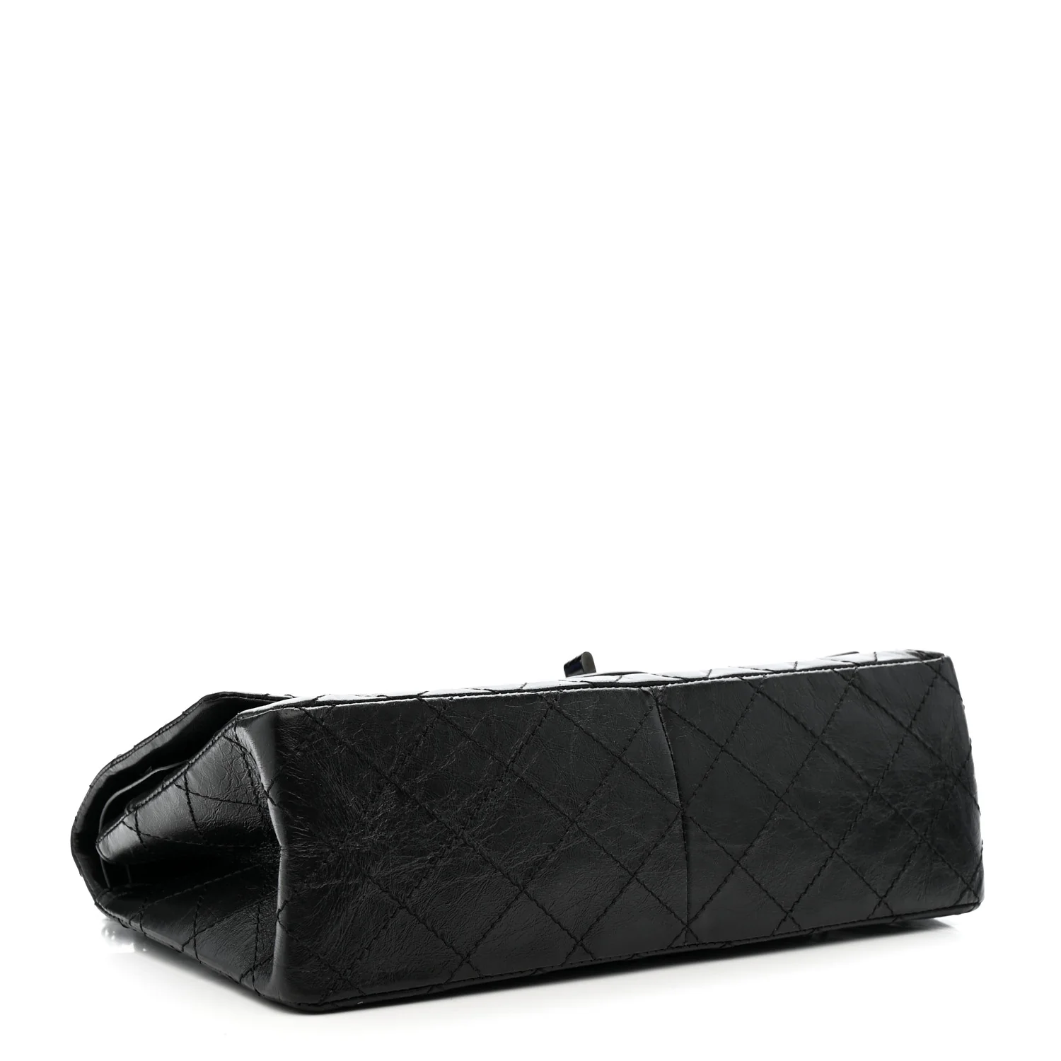 Aged Calfskin Quilted 2.55 Reissue 226 Flap So Black