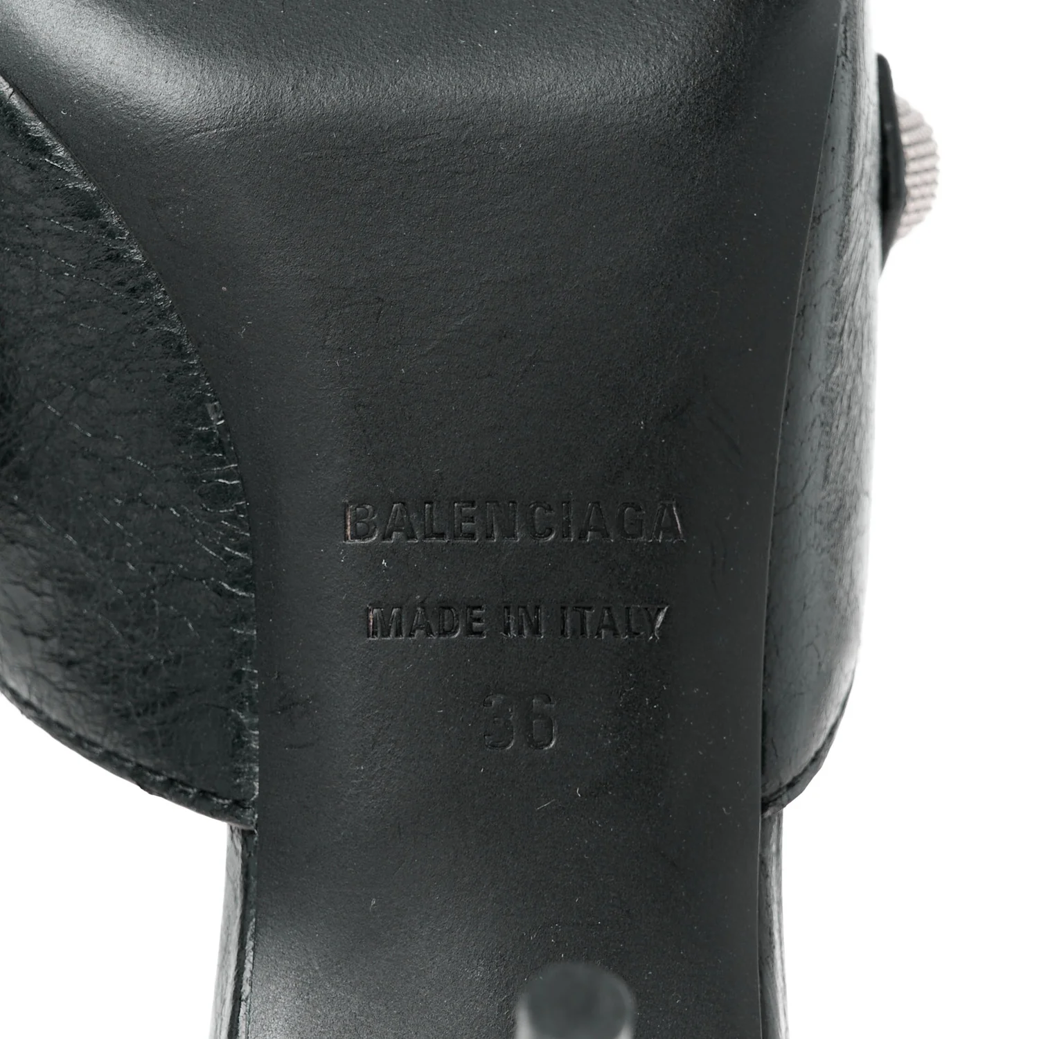 Agneau Arena Cagole 70mm Mules 36 Black