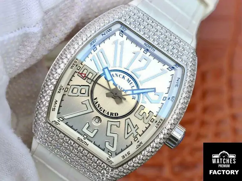 Franck Muller Vanguard V45.SC.DT.D.NBR.CD.5N.NR Silver Dial