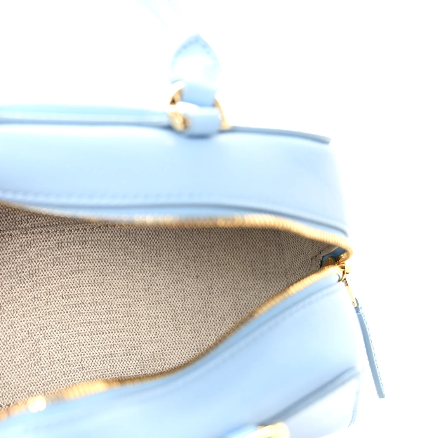 Box Calfskin East West Mini Antigona Light Blue