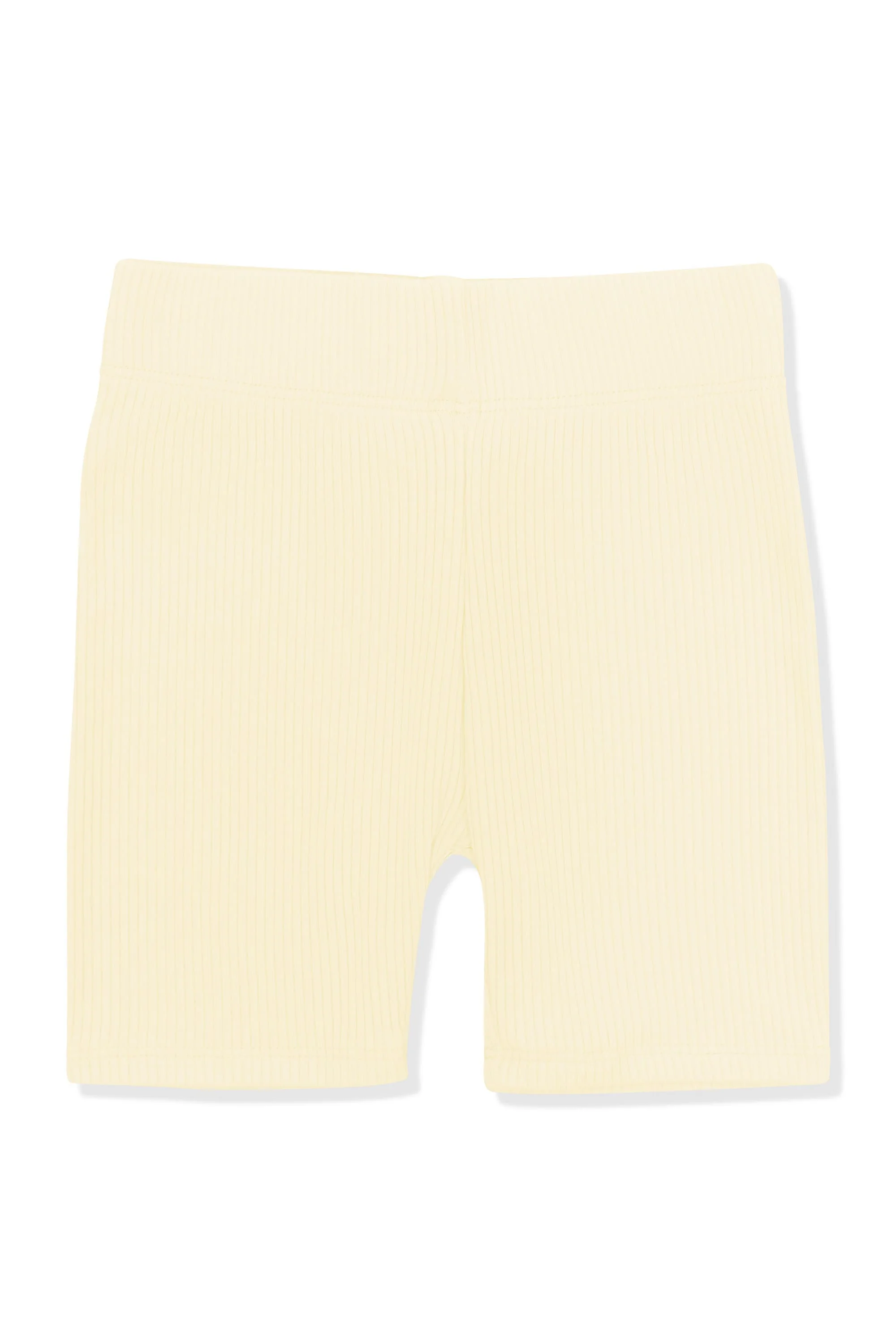 Ribbed Toddler Biker Shorts in Chamomile